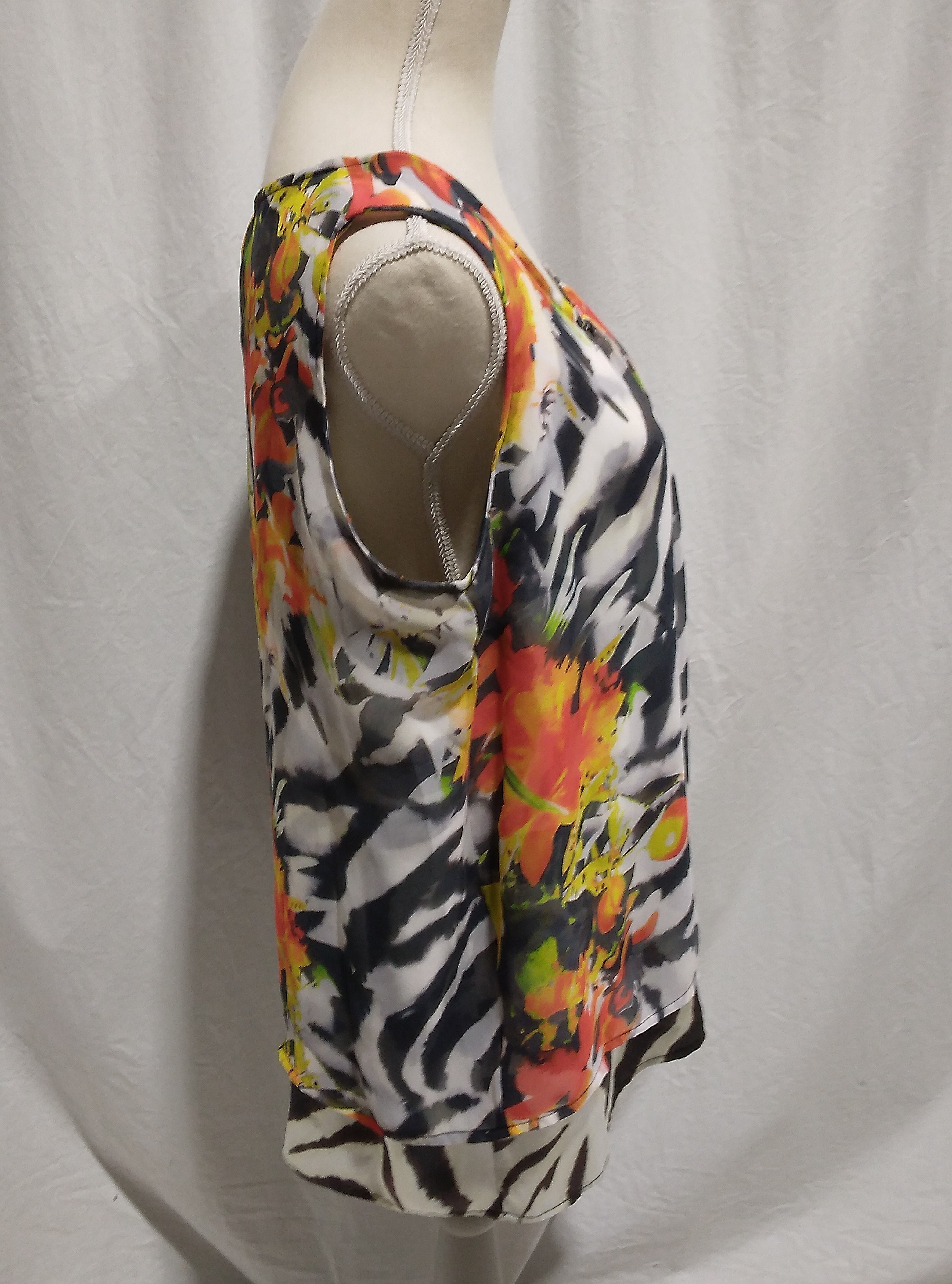 Blouse imprimée fleurie multicolore, Azay Collection - 44 Comme neuf - Vue 2 - 