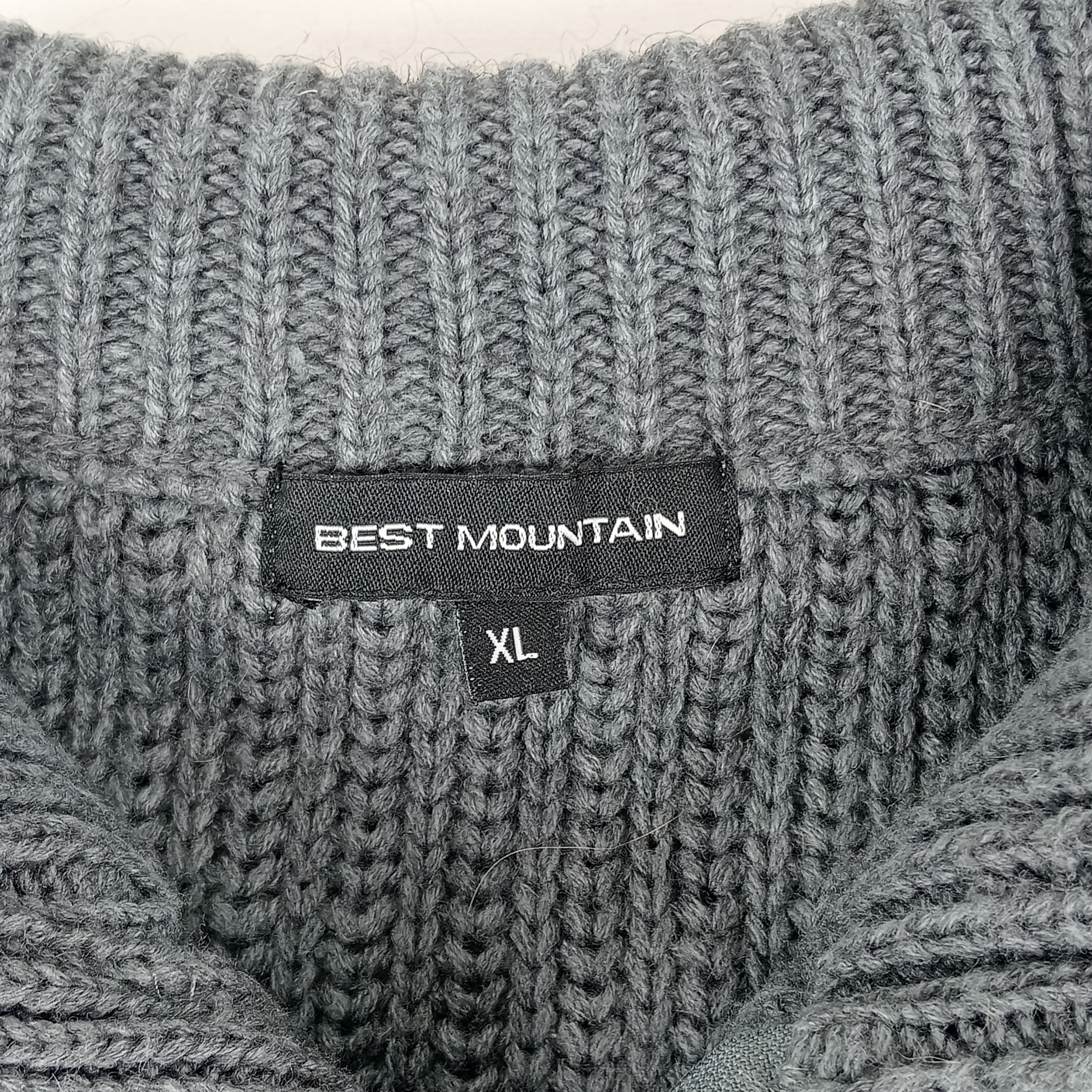 Pull homme de la marque Best Mountain col montant zippé à manches longues de couleur gris ardoise taille XL (44) Très bon état - Vue 4 - 