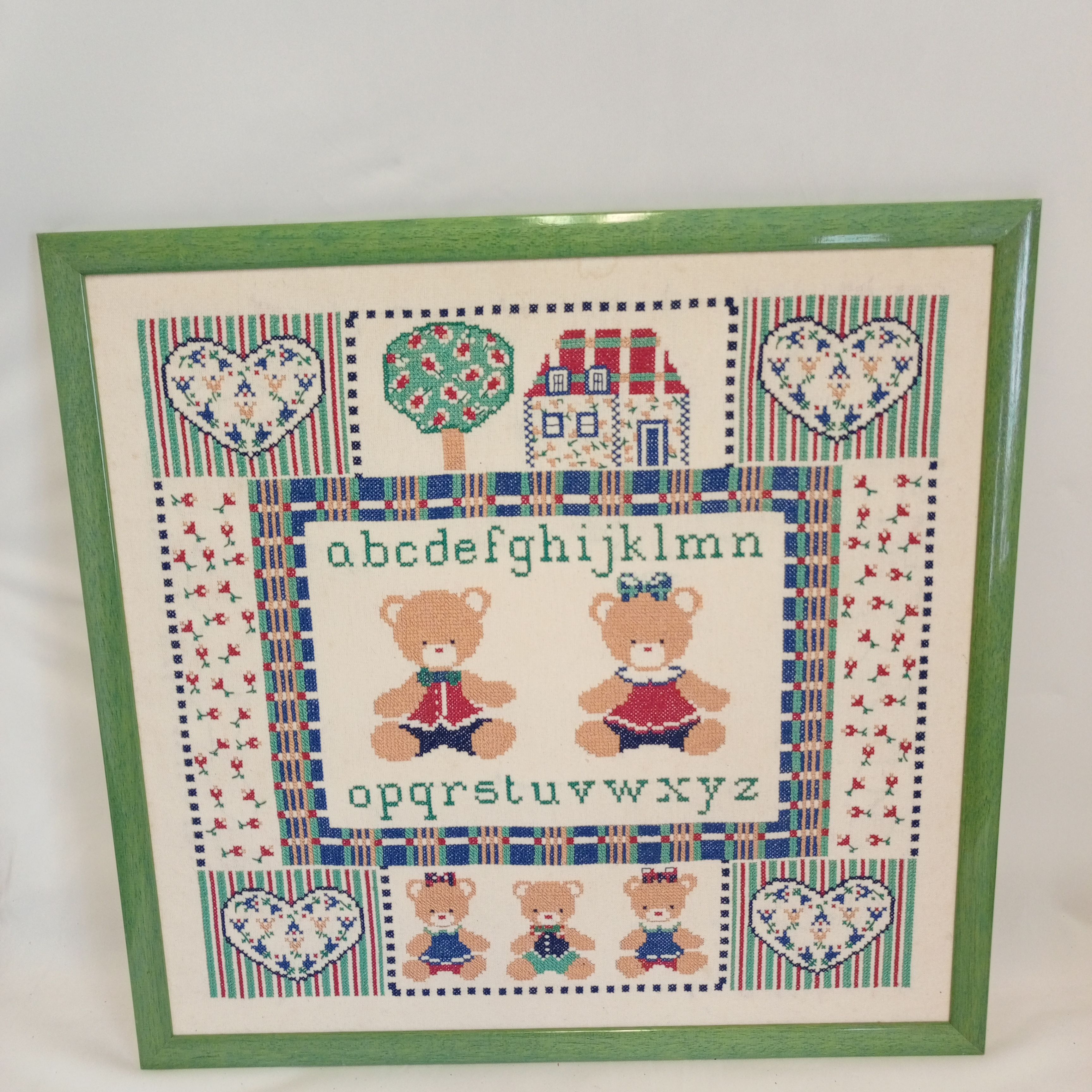 Ancienne Broderie Point de Croix - État correct - Photo 2