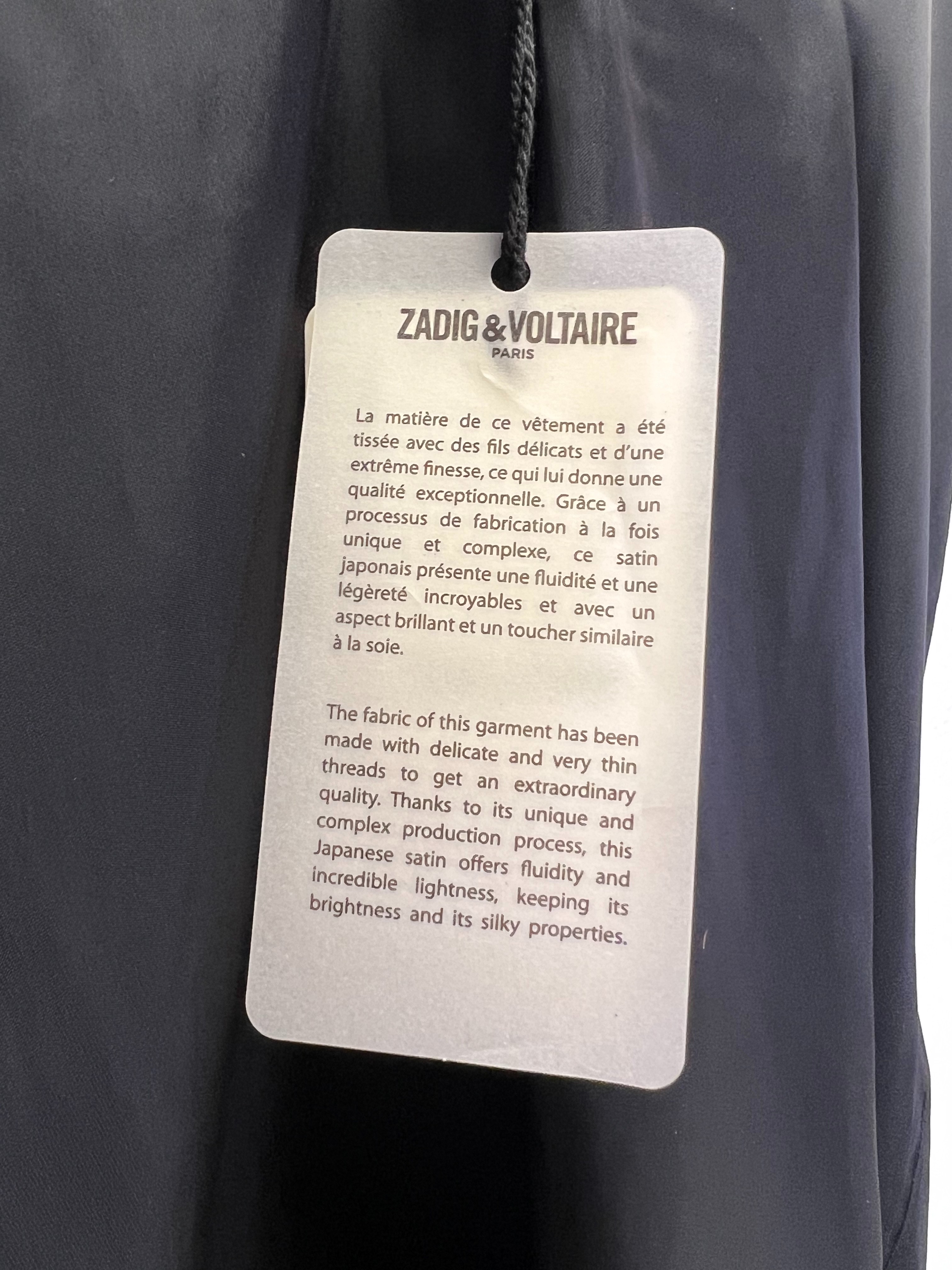 Blouse Zadig&Voltaire Femme Satin Noir - Taille S  - Photo 2