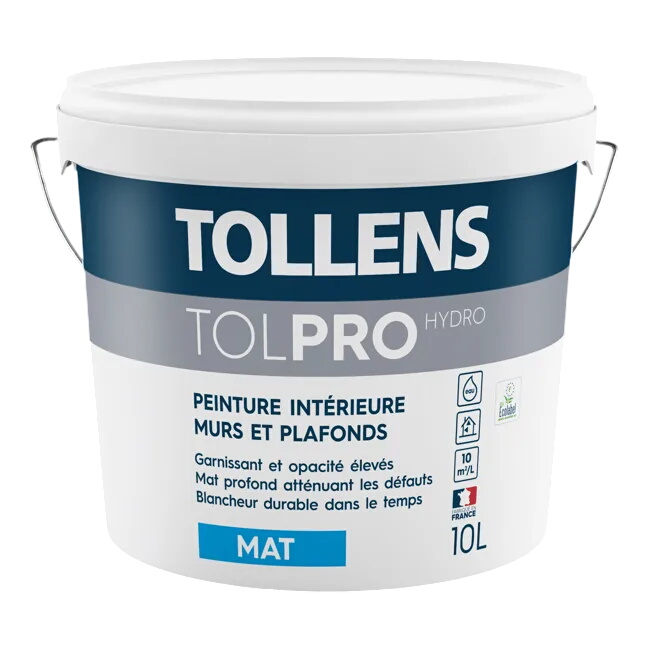 Peinture mur et plafond blanc mat TOLLENS Tolpro 10l - Comme neuf sur Label Emmaüs