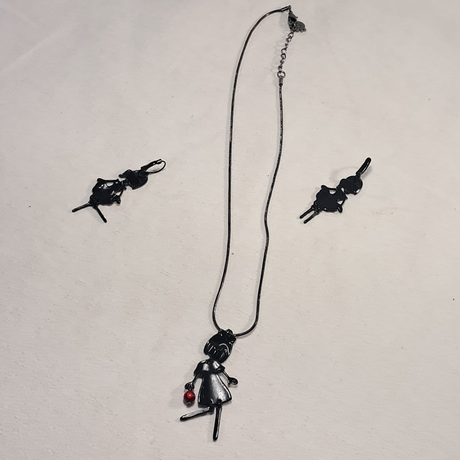 Collier et Boucles d'oreilles poupées  - Vue 6 - 