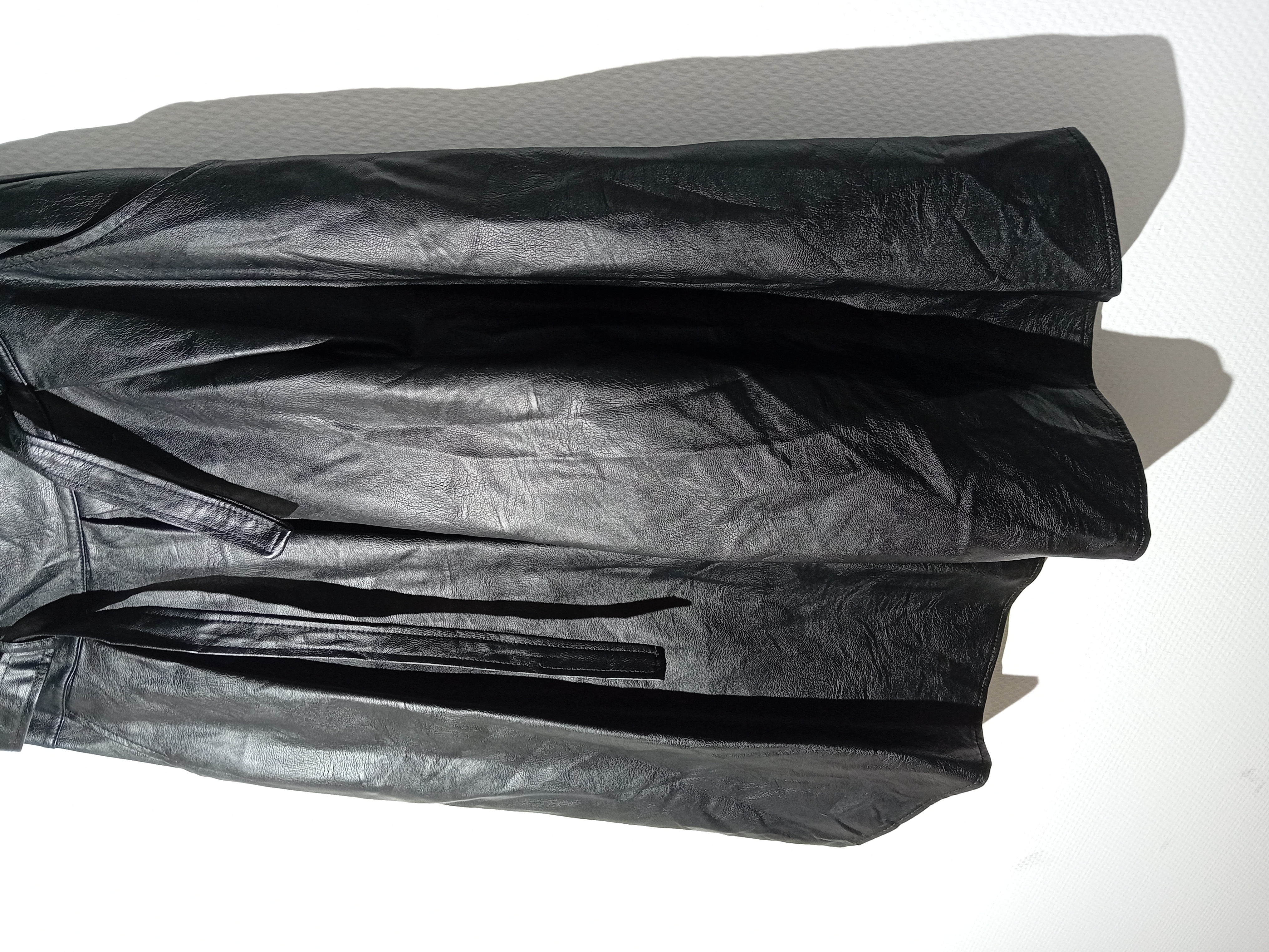 Jupe Similicuir Noire Ceinture Xl (T3655) Très bon état - Vue 4 - 