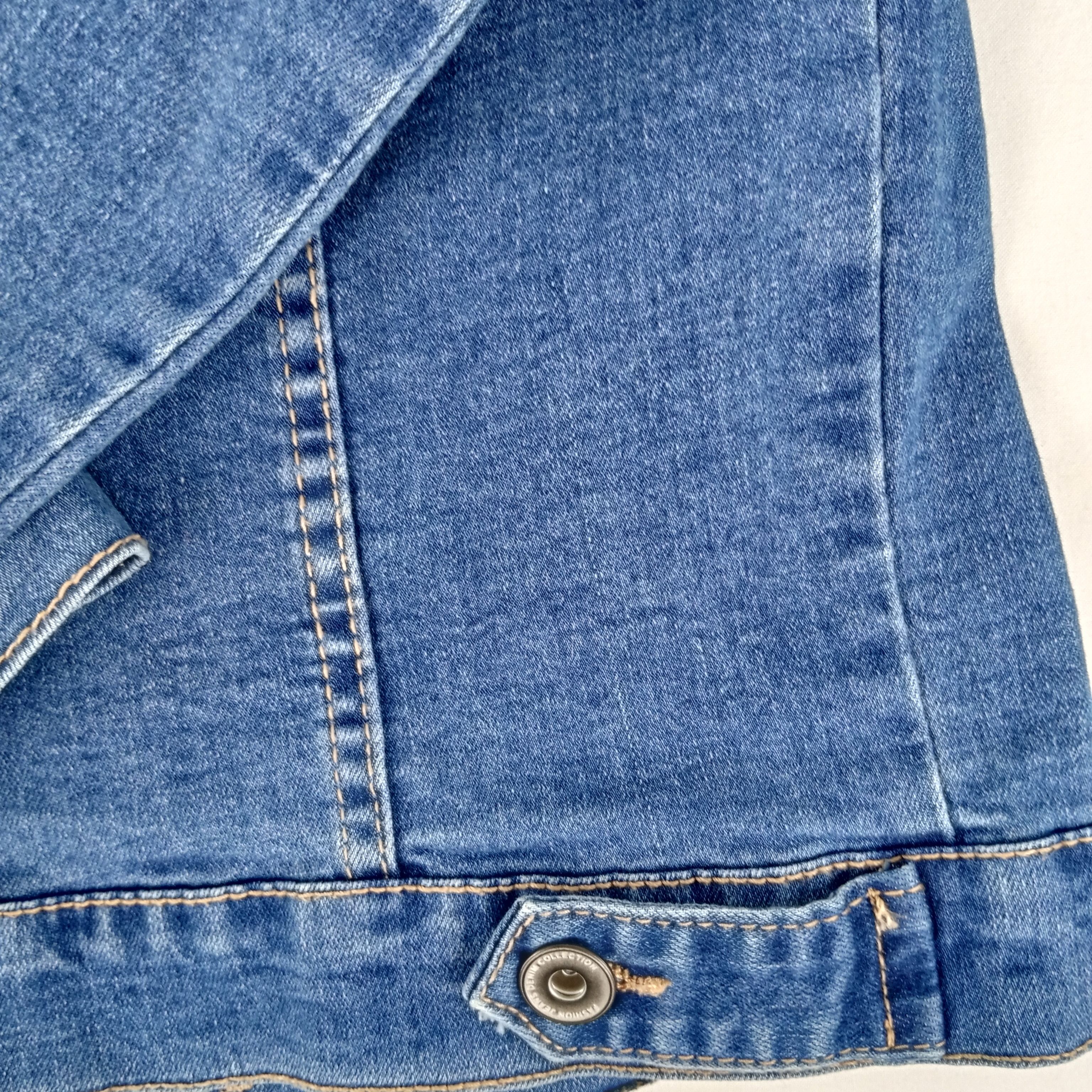 Veste en jean fille de la marque Smile Girl manches longues de couleur bleu taille 164 cm (14 ans) - Photo 5