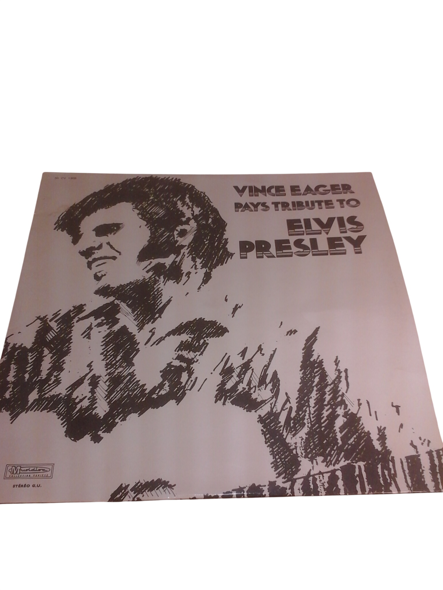 Disque vinyleb 33 T Vince Eager-Pays tribute to Elvis Presley-Album vintage rock'n'roll stereo G.U Très bon état -  reconditionné disponible sur Label Emmaüs