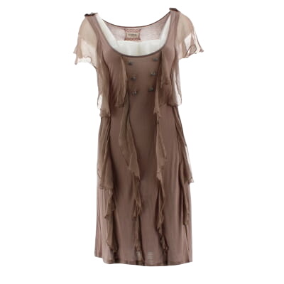 Robe marron sans manches - Femme - Chipie - Taille 34 Très bon état -  reconditionné disponible sur Label Emmaüs