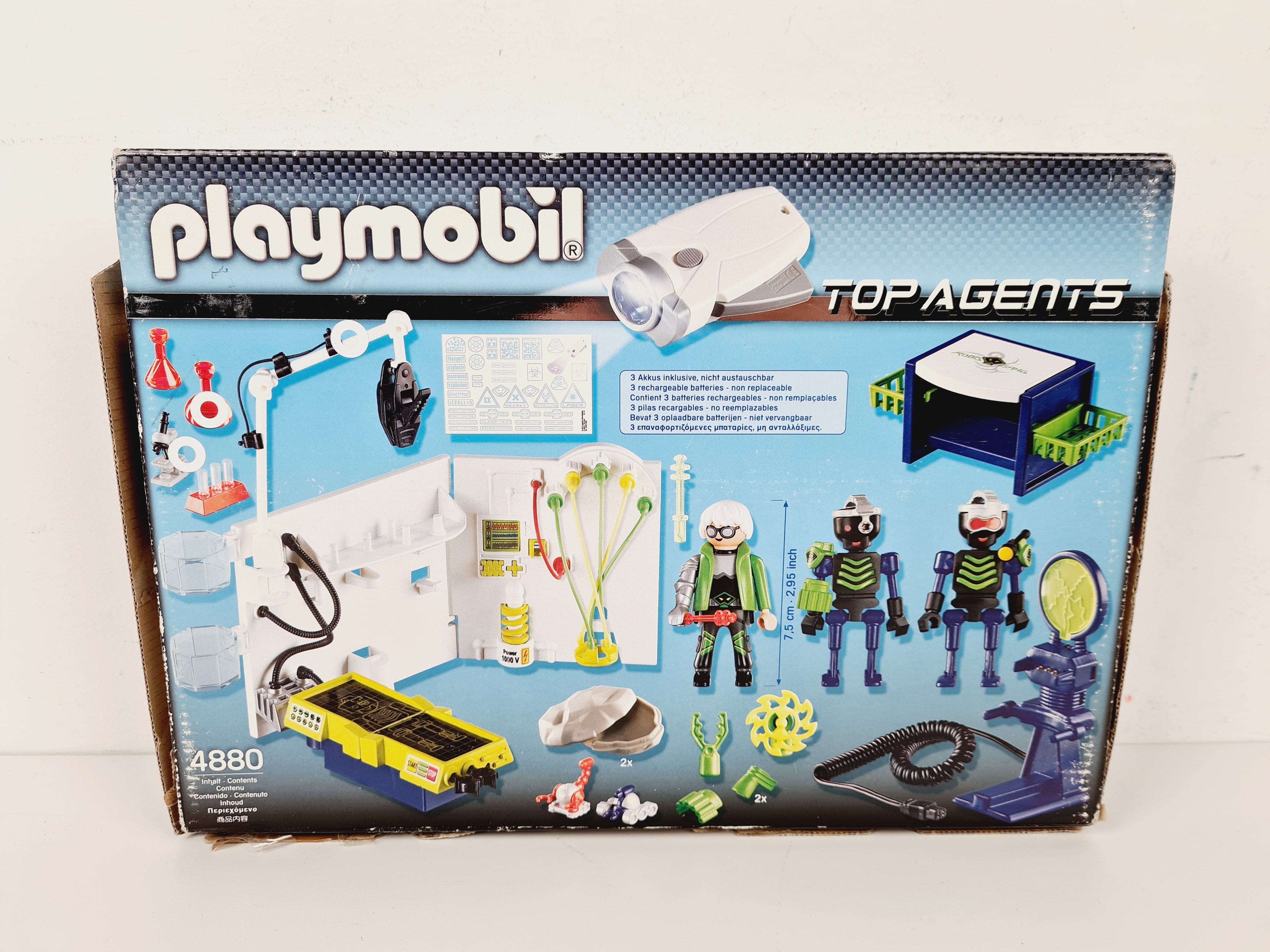 Playmobil 4880 - Top Agents - Laboratoire Du Robo Gang Lampe Multifonctions - 7 ans + Bon état - Vue 3 - 