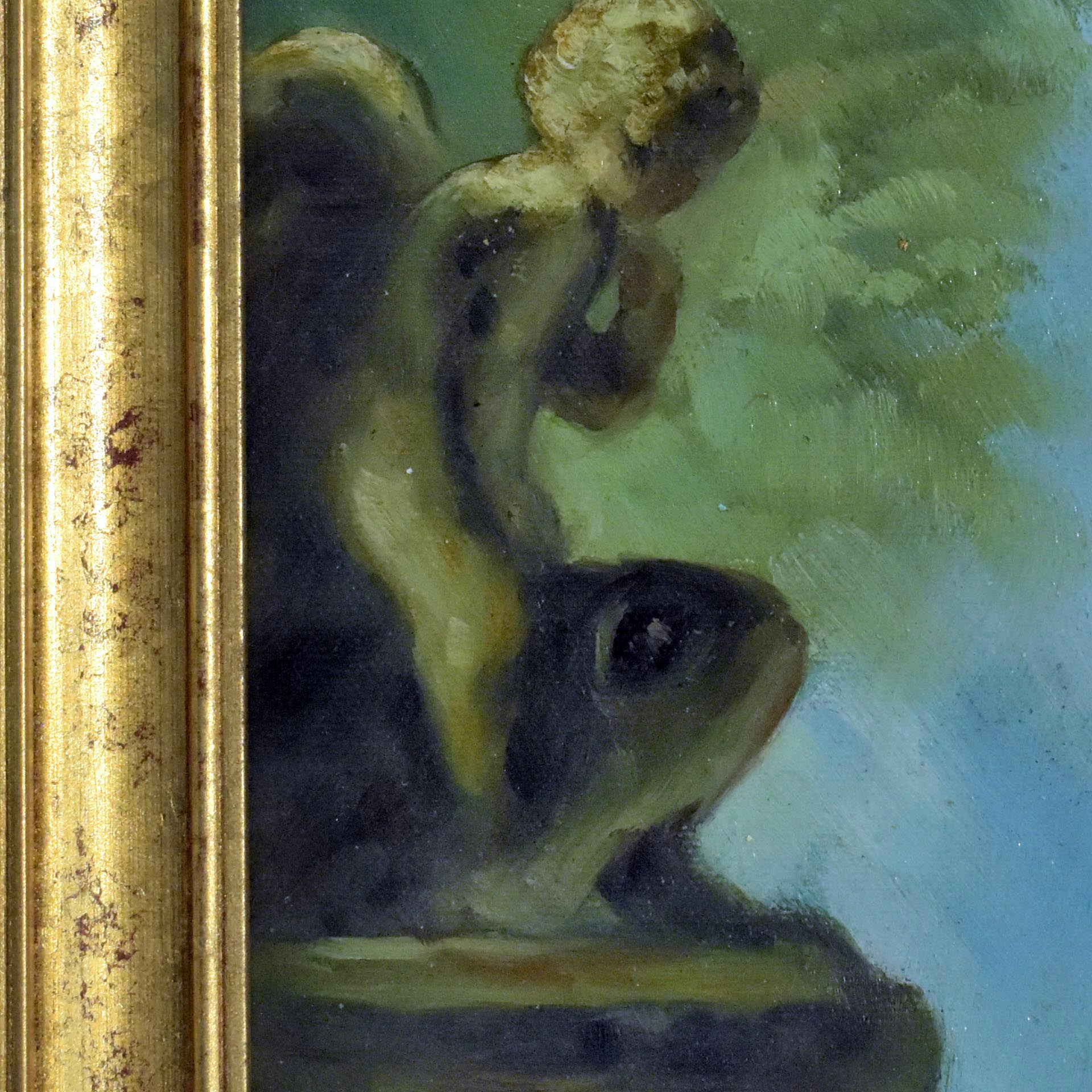 Les Hasards Heureux de l'Escarpolette par Fragonard - Copie Signée Eckart Bon état - Vue 3 - 