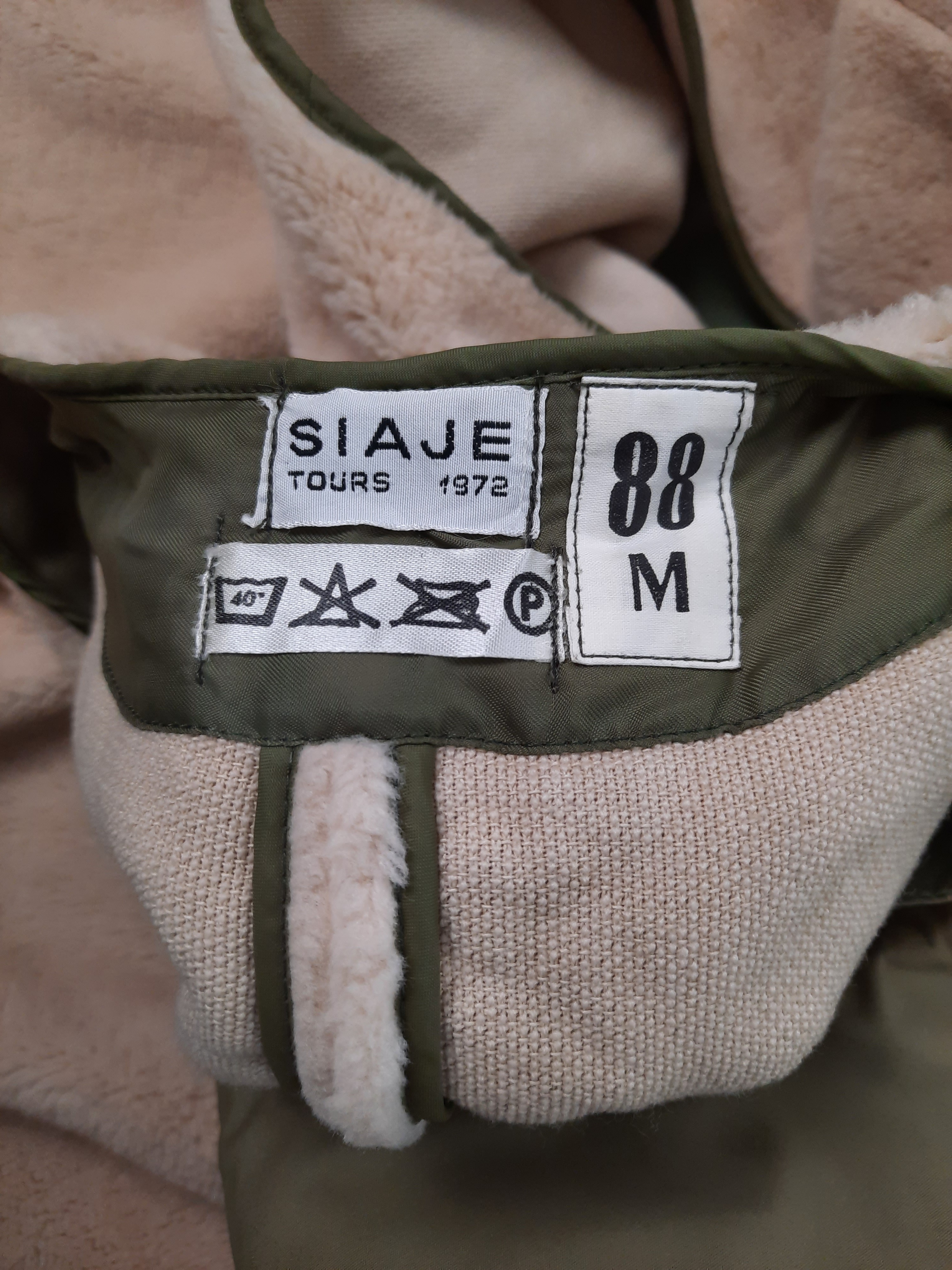 Vintage Manteau militaire Manufacture de blainville paris 1975 kaki avec doubleur chaude amovible en fourrure 88 M - Photo 6
