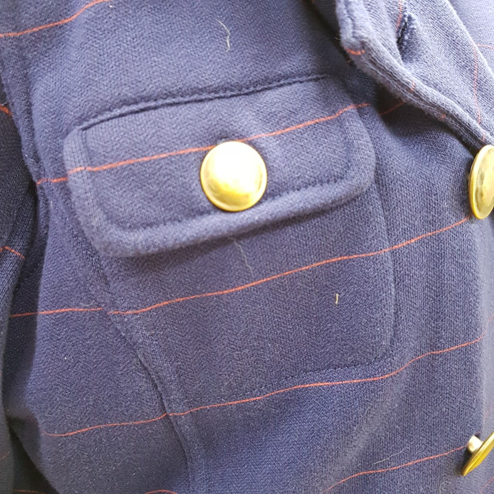 Voir photo 7 de Manteau en maille rayée bleu outremer - HURLEY - Taille M Manteau en maille rayée bleu outremer - HURLEY - Taille M Très bon état - Vue 7 -