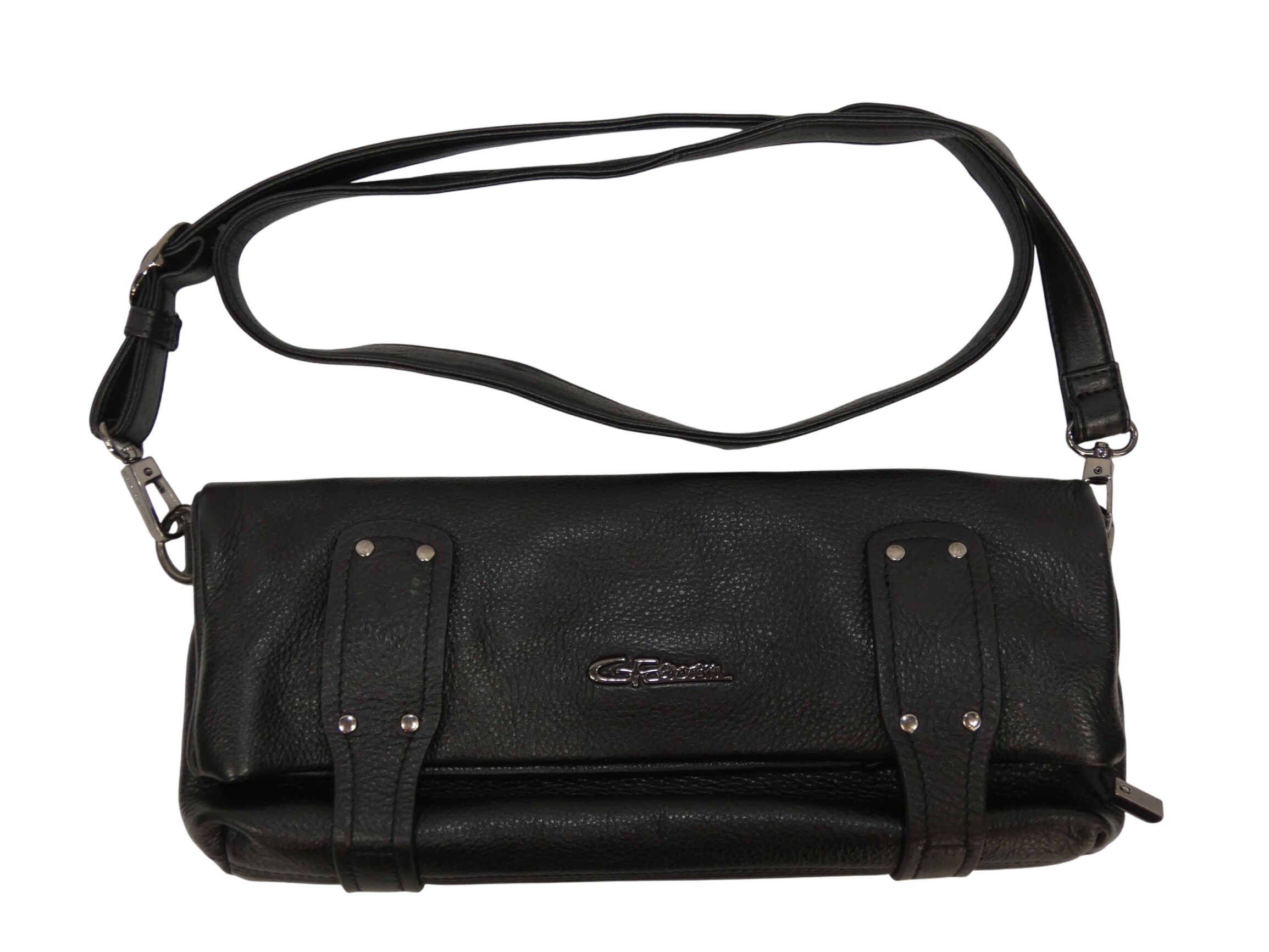 Sac à bandoulière en cuir noir de marque Giorgio FERRETTI - Photo 0