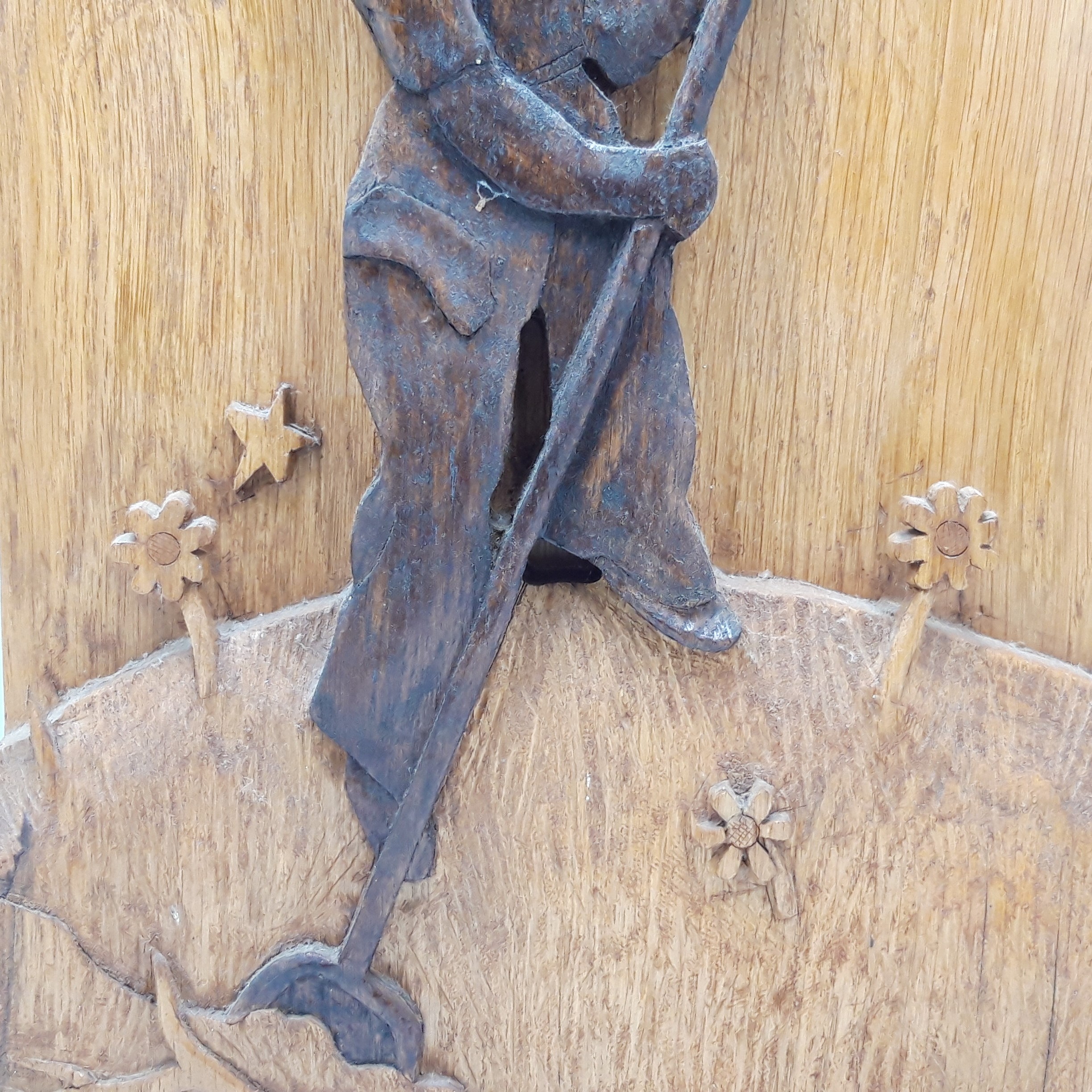 Tableau en Relief – Sculpture sur bois ‘’Le petit Prince’’, Artisanat fait main. Bon état - Vue 4 - 