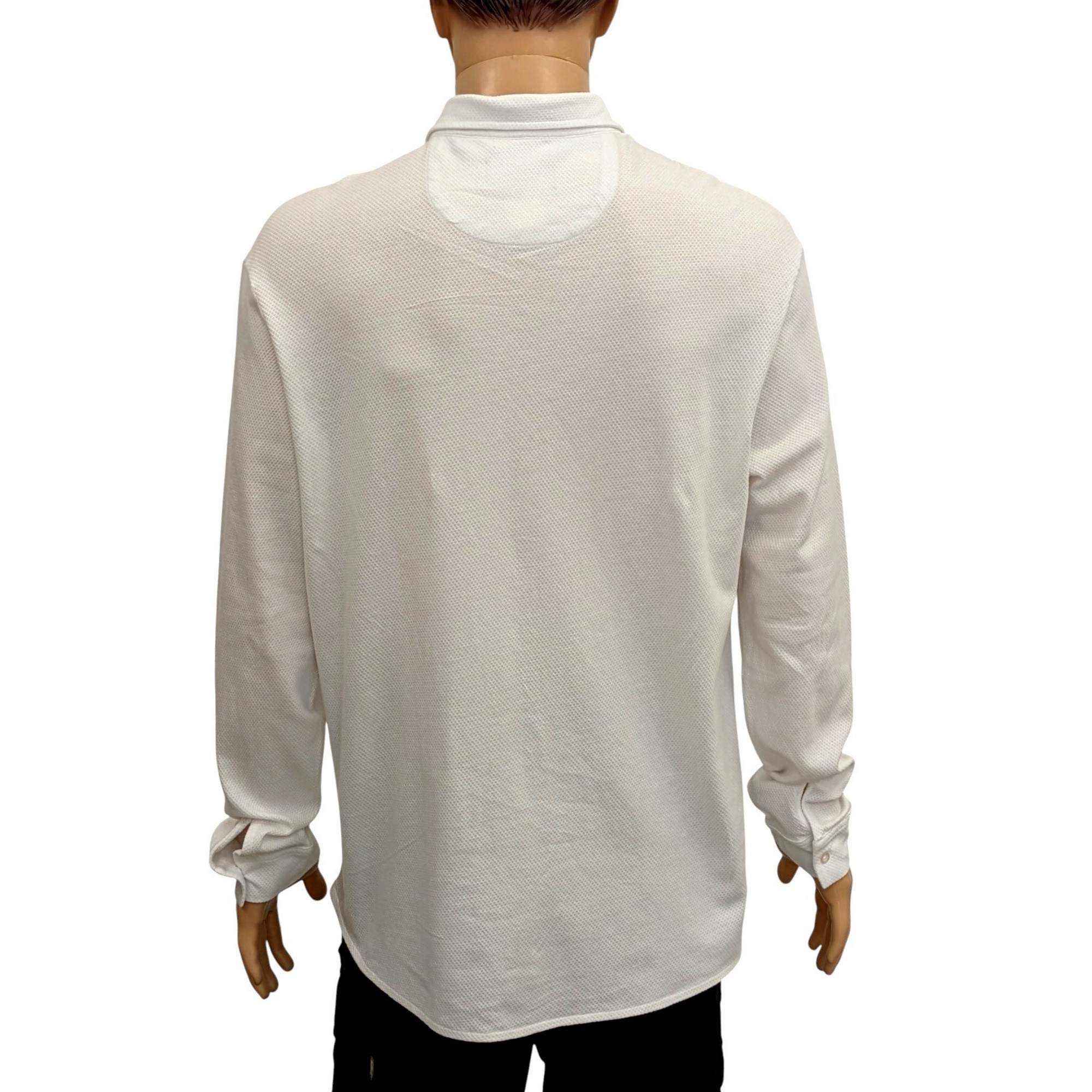 Chemise Izac T XL en maille piqué de coton blanc - Photo 2