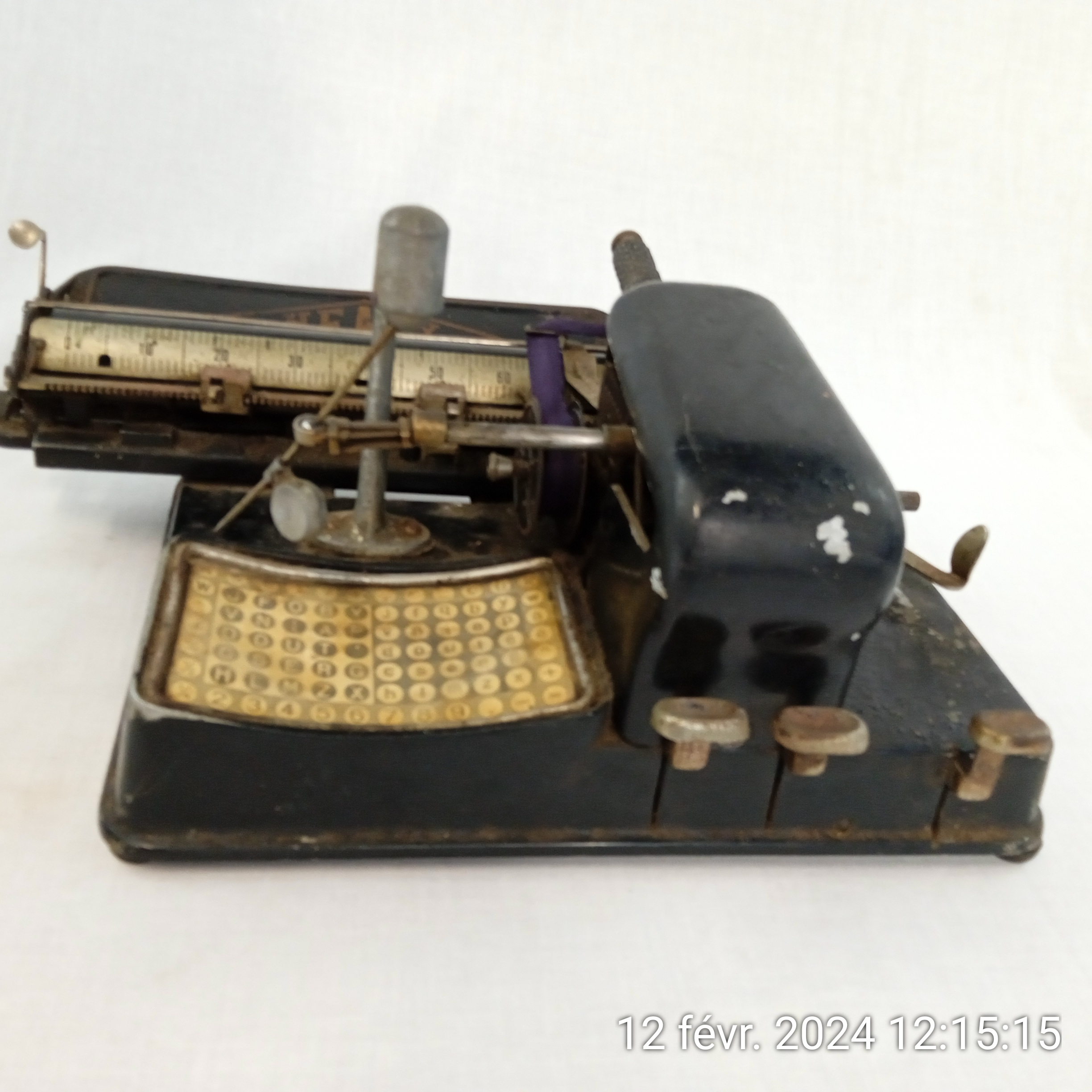 Très Rare Machine à écrire à index Heady TYPEWRITER 1934 État correct - Vue 2 - 