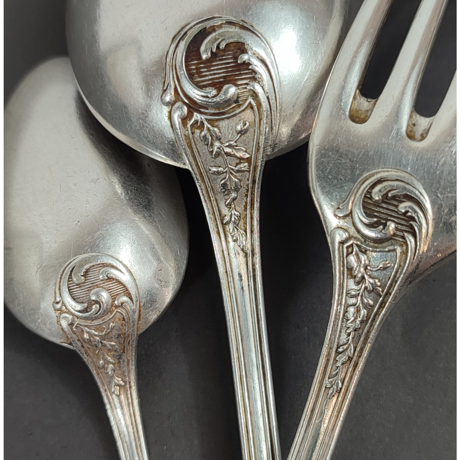 Ménagère 25 pièces (pour 8 personnes) plaquée argent orfèvre BOULENGER - État correct - Photo 14