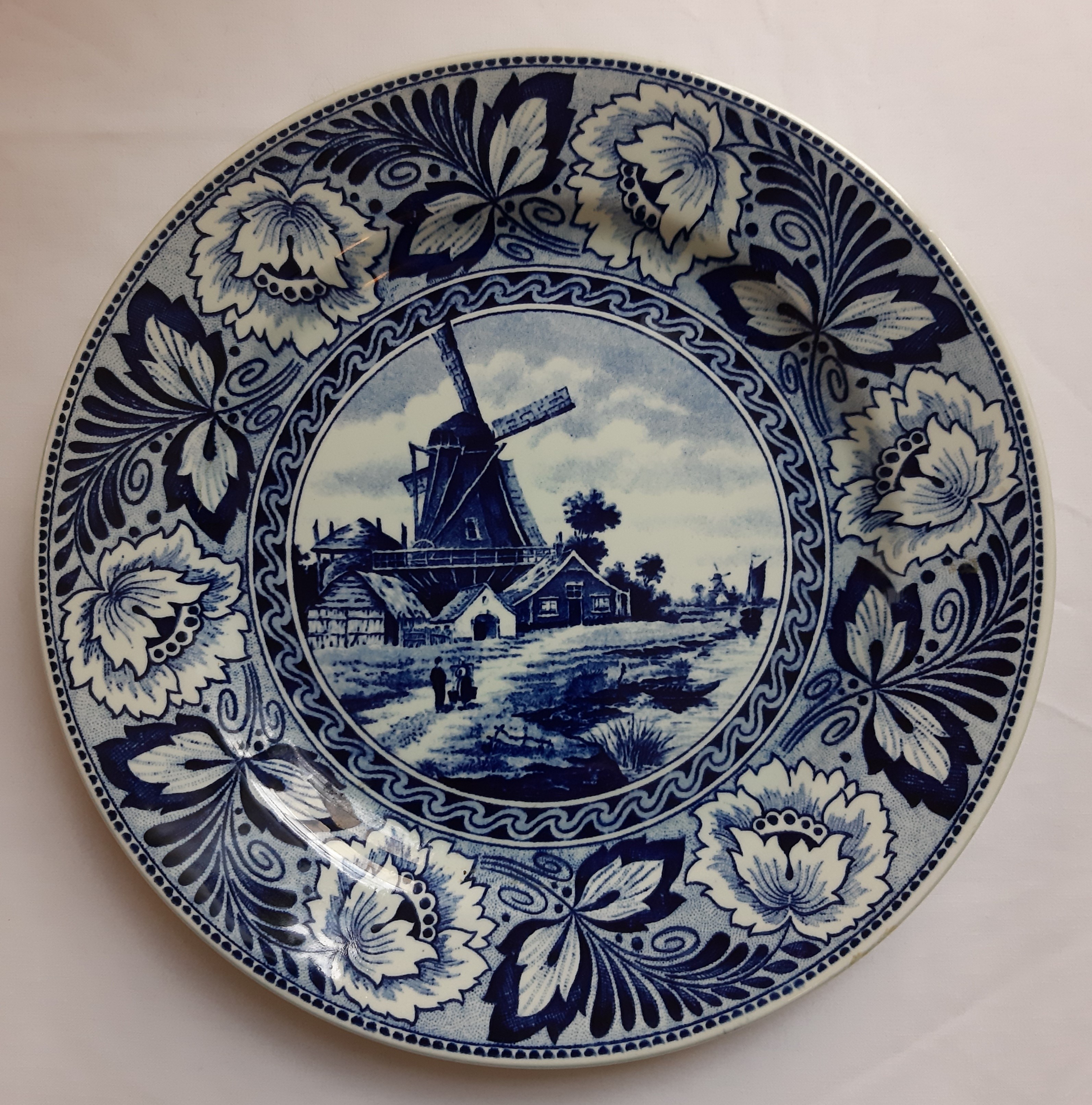Lot de 2 Assiettes Décorative bleu signé, Royal Sphinx Delft, Made in Holland, vintage  - Vue 3 - 