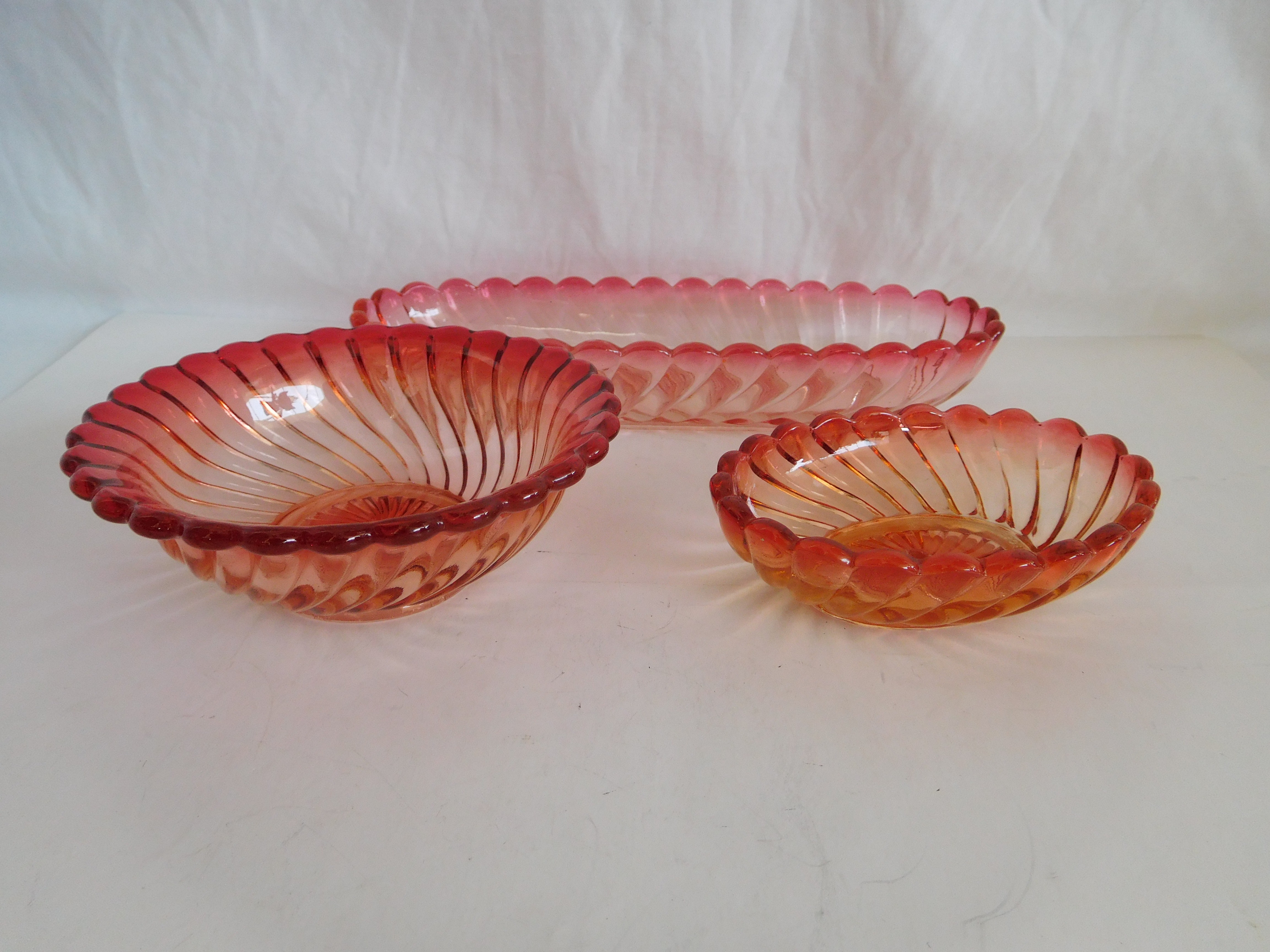 Garniture De Toilette BACCARAT Cristal Rose Ambré - 8 Pièces Rares°° - Photo 2