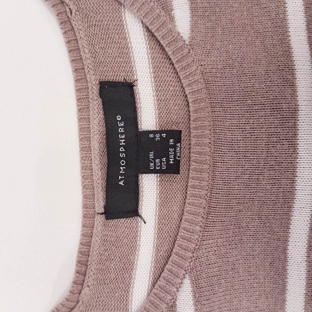 Pull bi-matière à rayures - ATMOSPHERE - Taille 36 - Photo 4