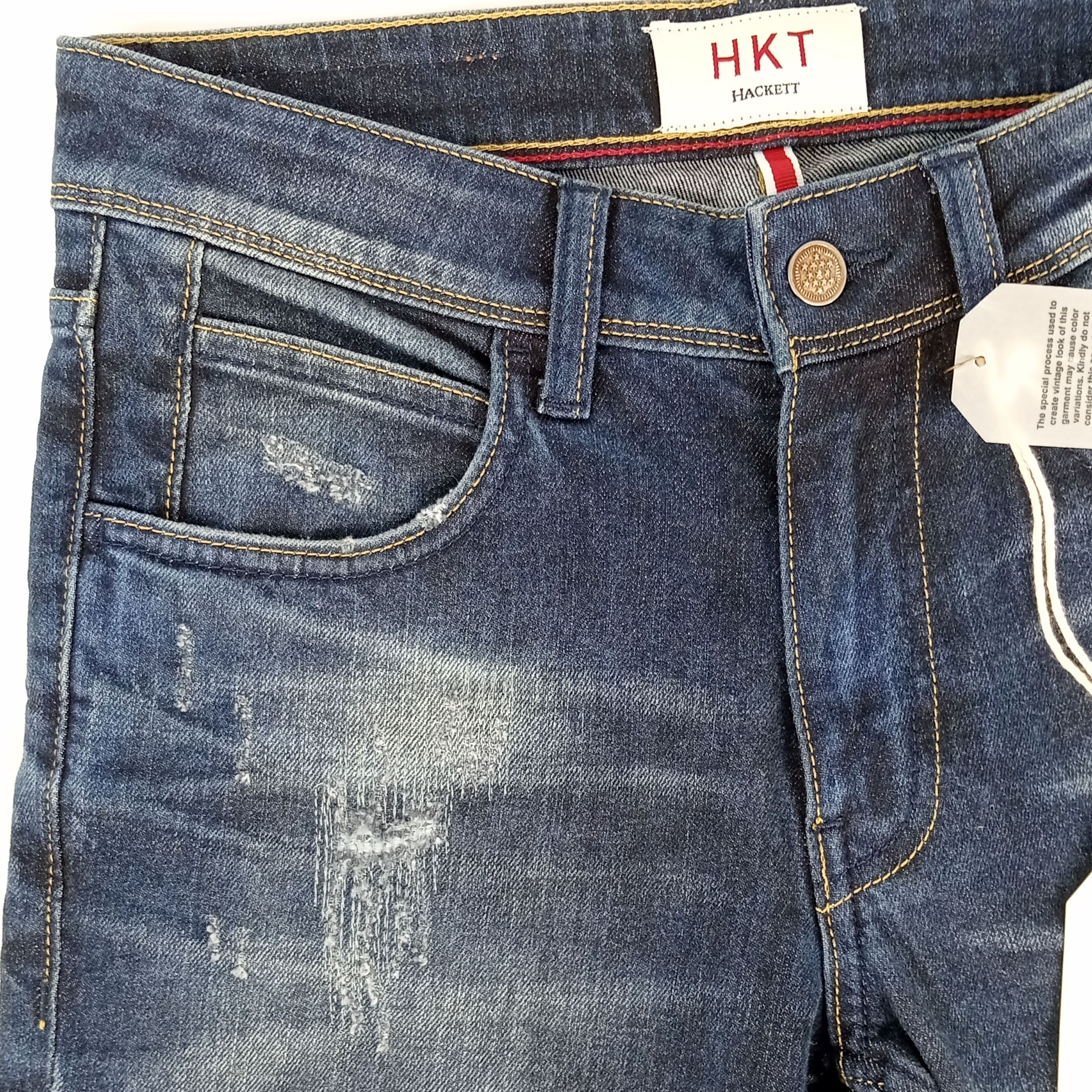 Jean homme de la marque Hackett London coupe longue de couleur bleu taille 37 - Photo 2