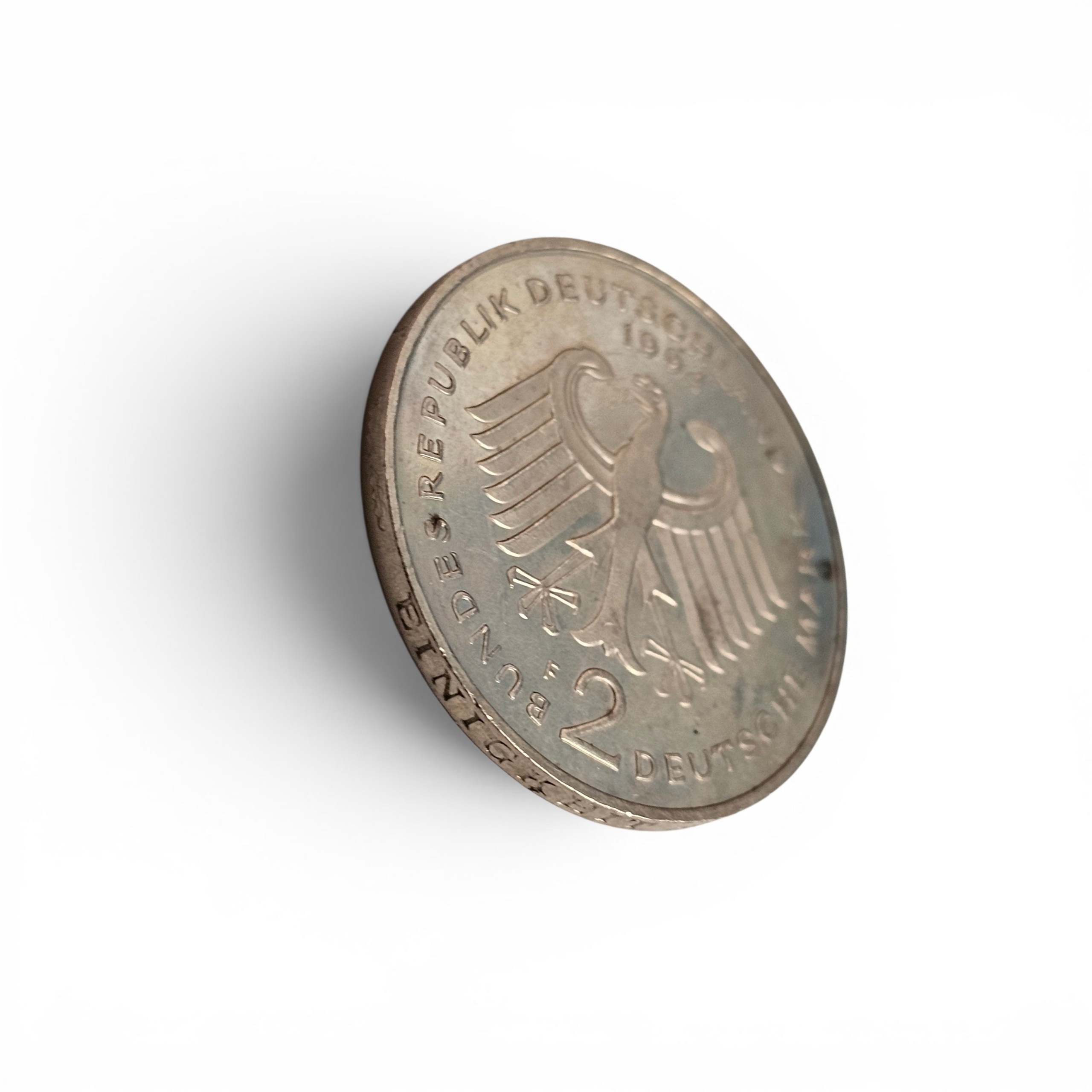 Monnaie 2 Mark 1988 F2. (Ludwig Erhard) Collectionneur  - Vue 3 - 
