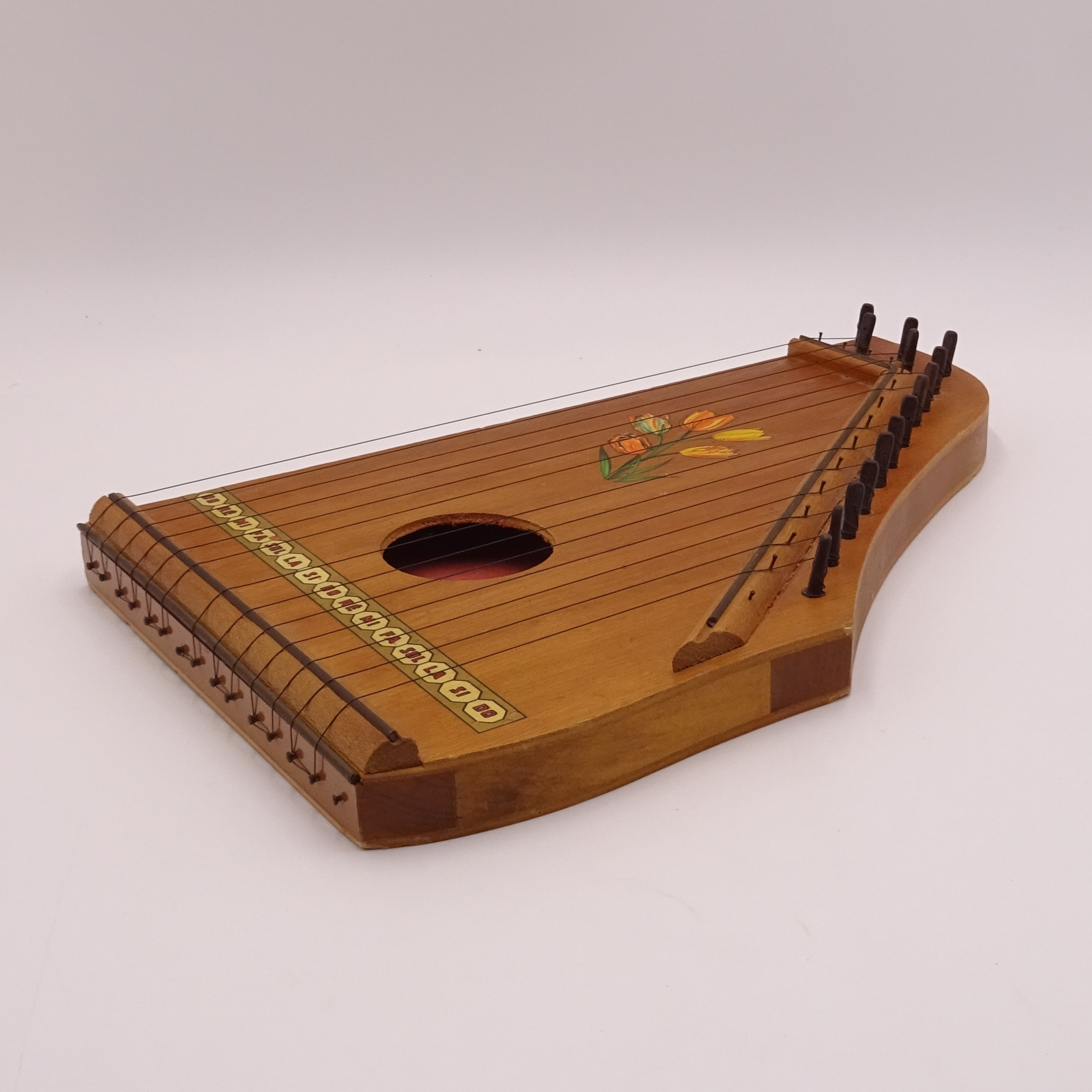 Ancienne cithare en bois vintage Bon état - Vue 2 - 