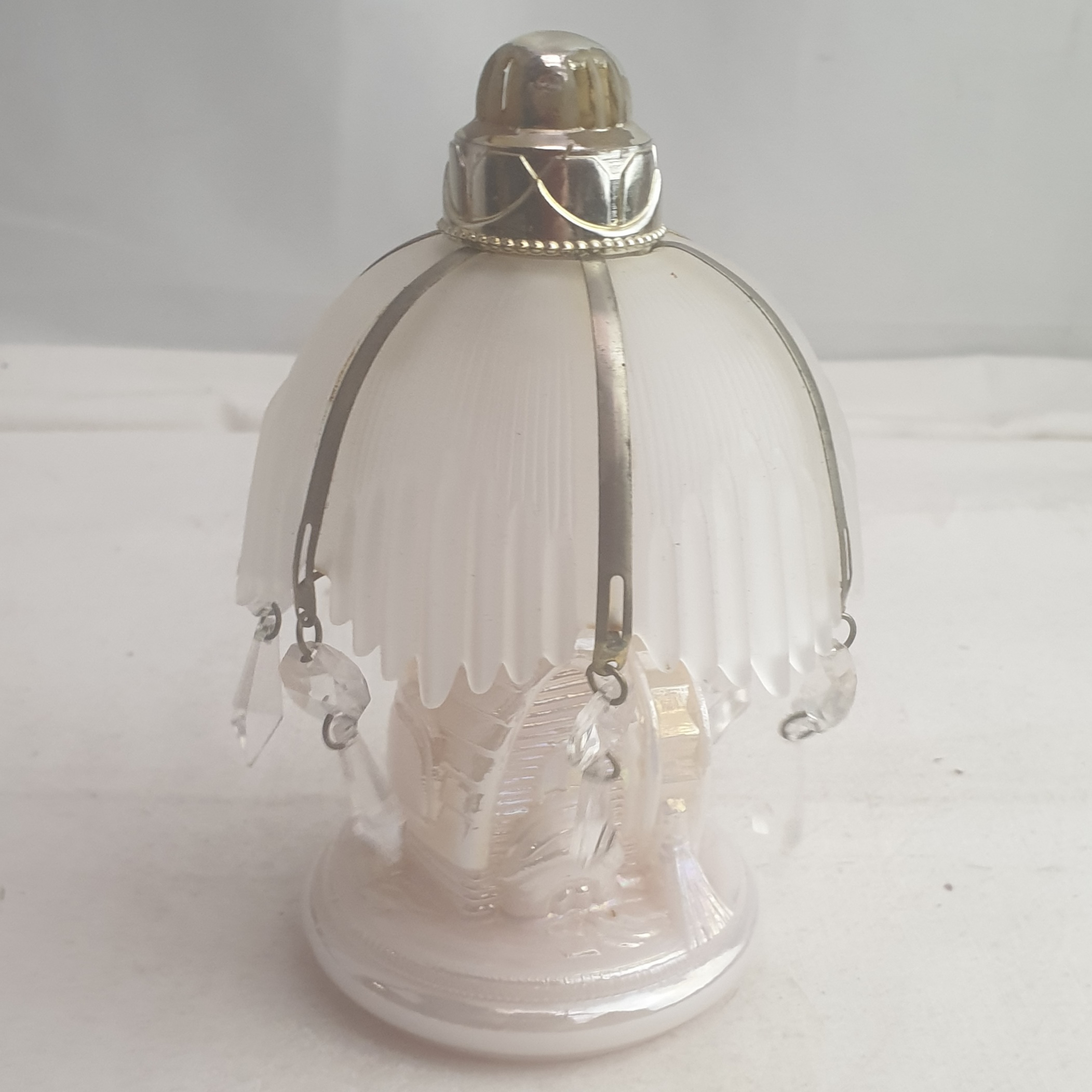 désodorisant en forme de lampe en opaline et cristal de roche  - Photo 1