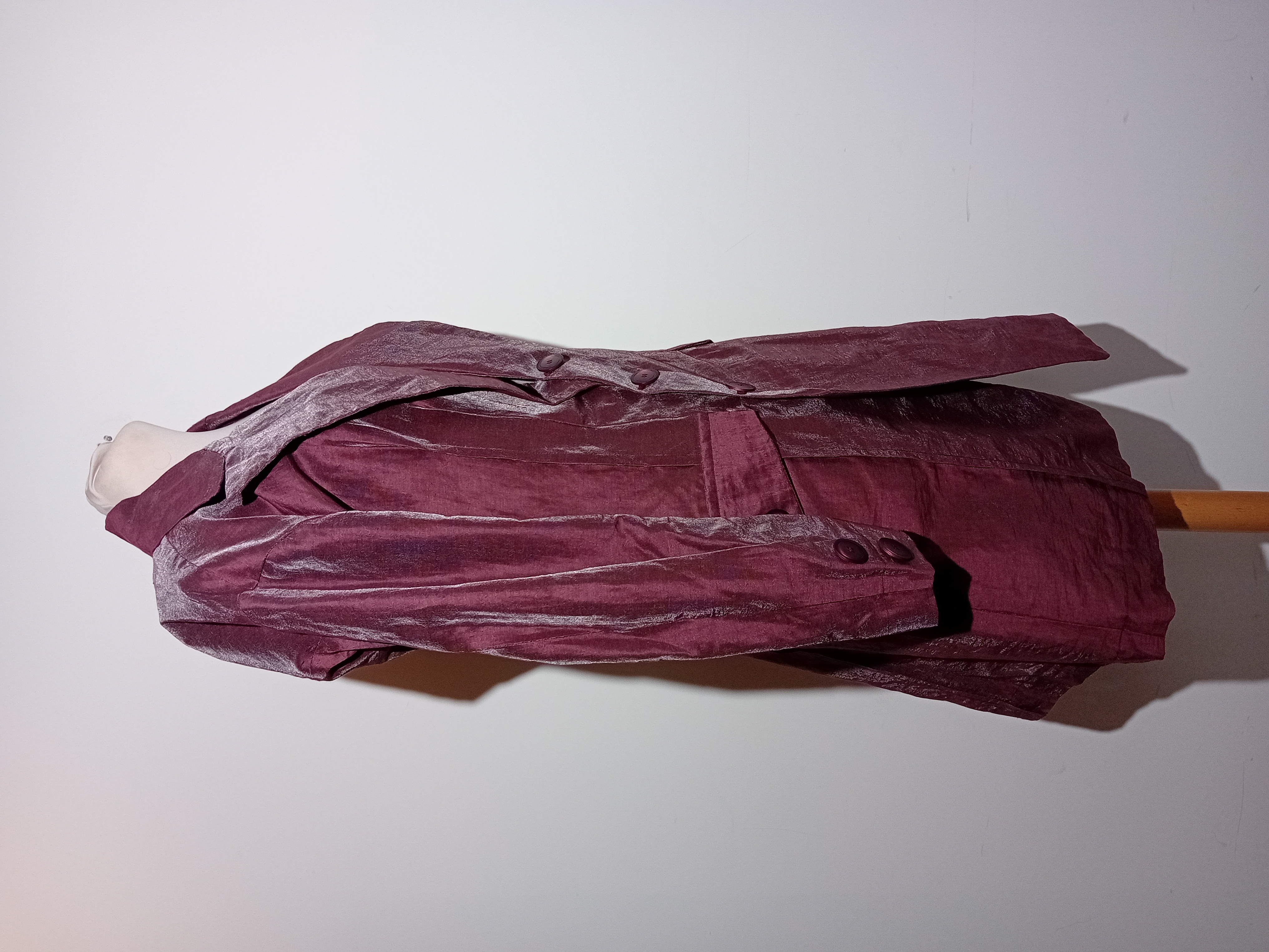 Veste Blazer Femme Prune Effet Froissé M (T4639)  - Vue 4 - 