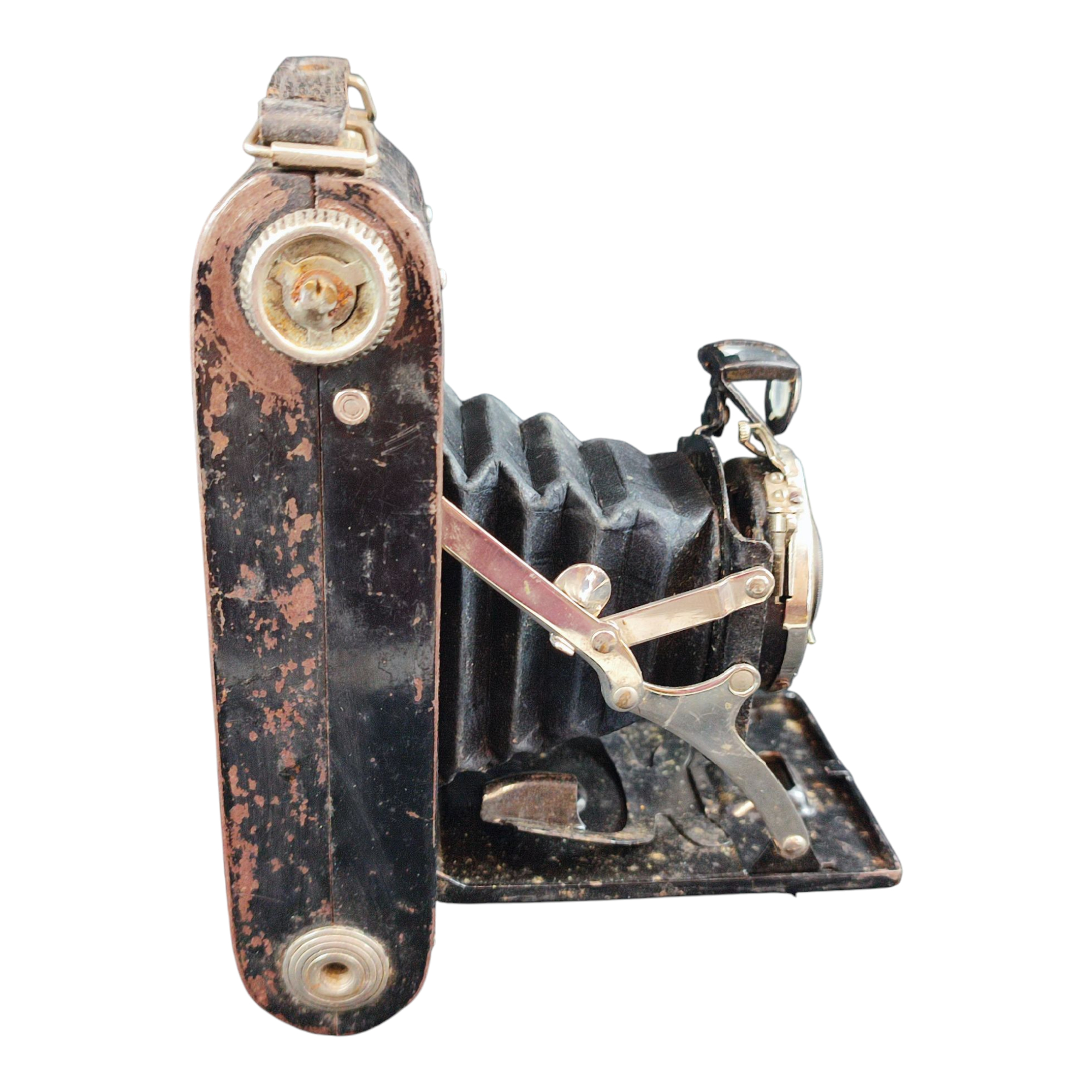 CORONET 6X9 Appareil photo à soufflet en sacoche cuir. Objectif Menisque EUR 49,99 - FR
