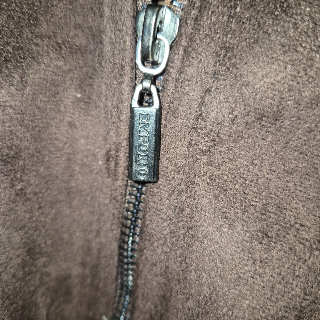 Veste marron cuir suédé - Emporio Fashion - Taille XXL - Photo 2
