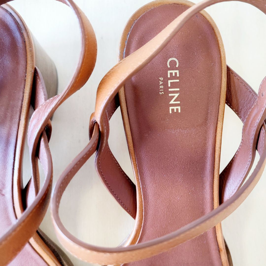 ❤ CELINE - Sandales TRIOMPHE - 37.5 - Femme  - Photo 7