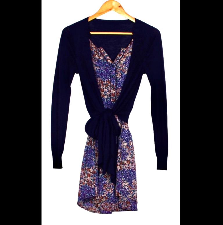 Robe - bi-matire, pull et fluide fleurie - 36 - Comptoir des Cotonniers - Modalova