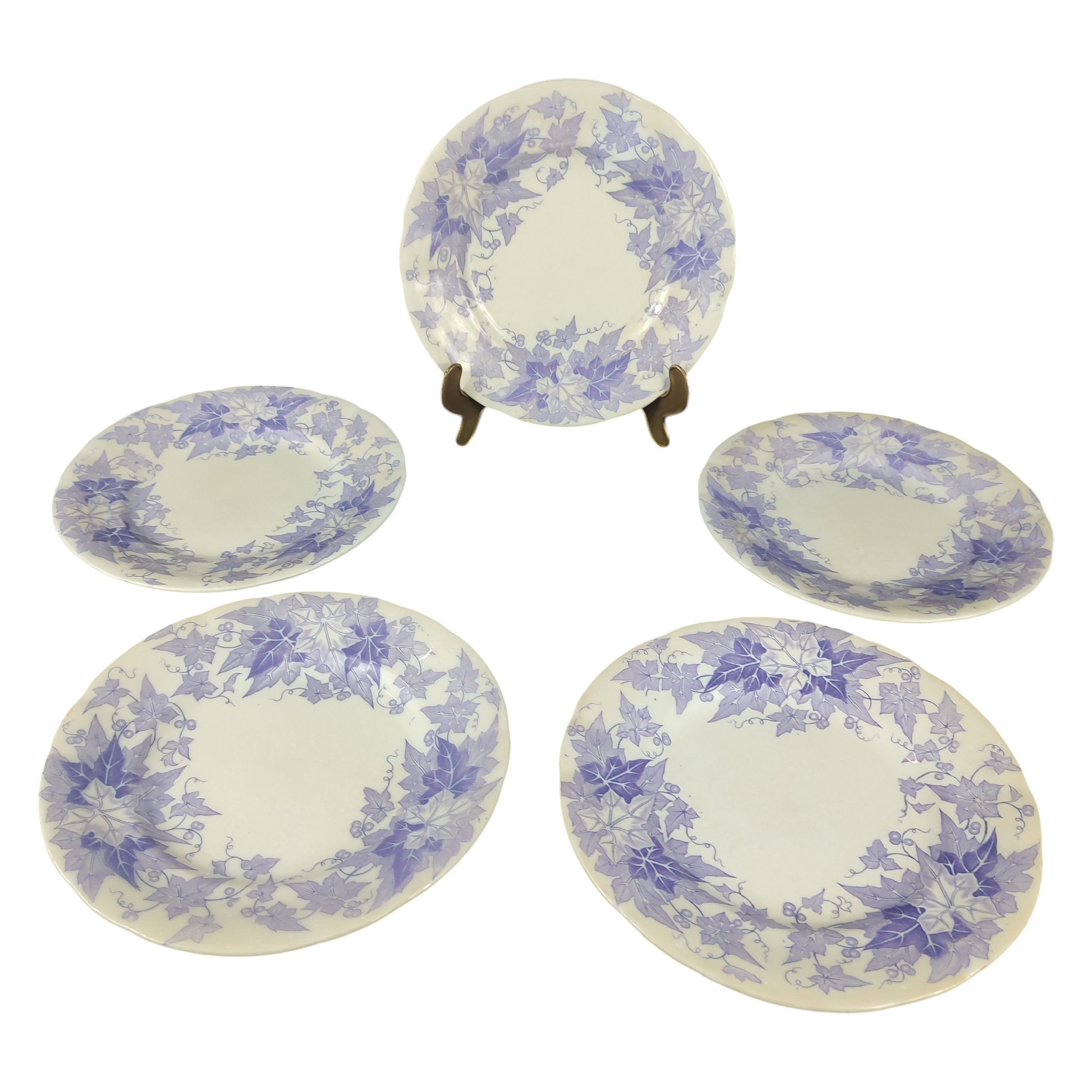 Lot 5 assiettes à dessert - U & C Sarreguemines - Modèle BRYONIA - Années 1875 à 1920 Bon état -  reconditionné disponible sur Label Emmaüs