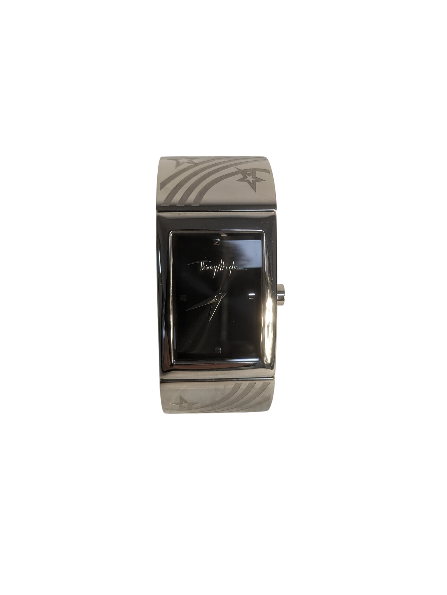 Acheter Montre Thierry Mugler Quartz analogique bracelet acier inoxydable Bon état - 33,00 € Montre Thierry Mugler Quartz analogique bracelet acier inoxydable Bon état - reconditionné disponible sur Label Emmaüs