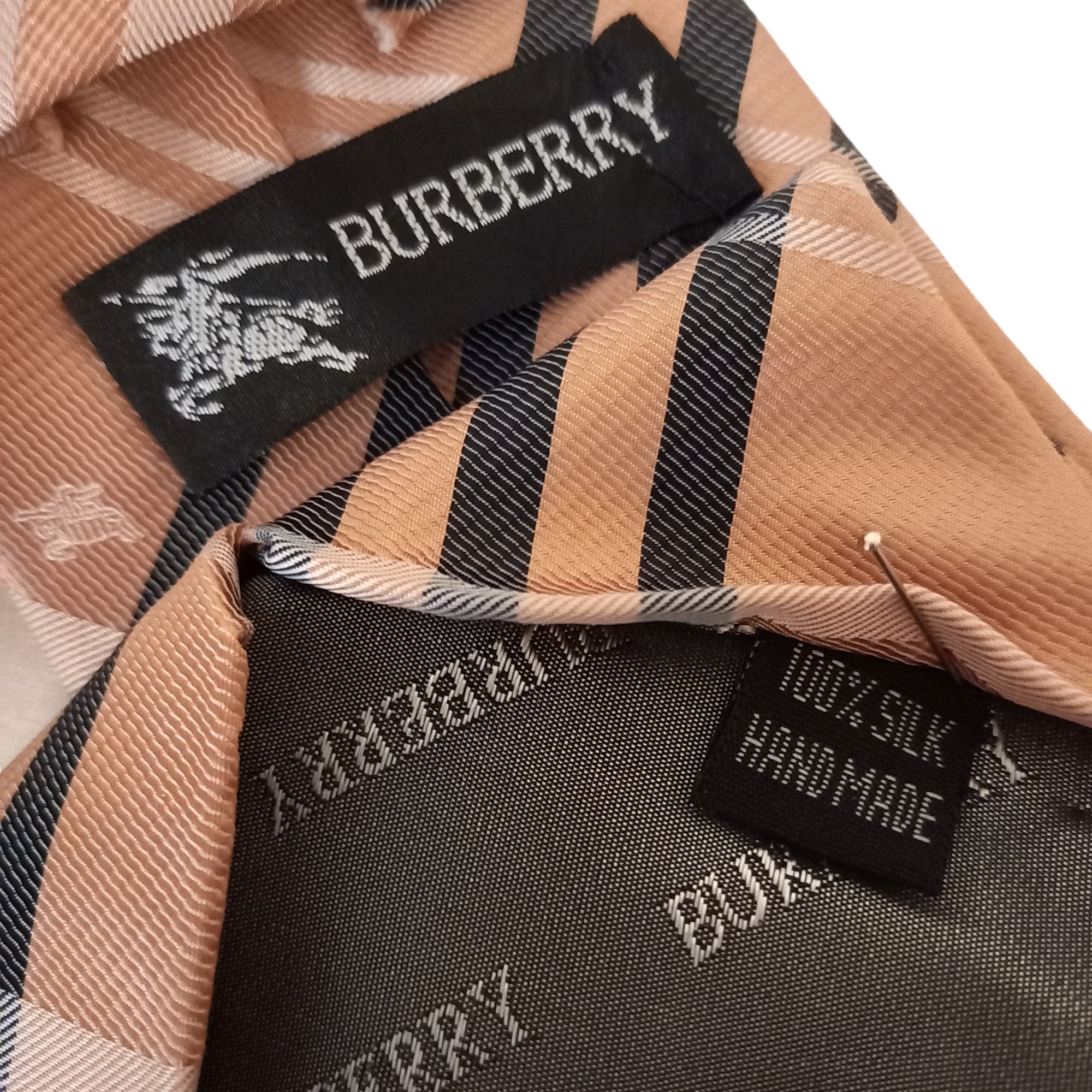 Cravate beige tartan - Burberry Très bon état - Vue 3 - 