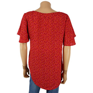Blouse rouge imprimée - femme - In Extenso - taille 38 - Photo 1