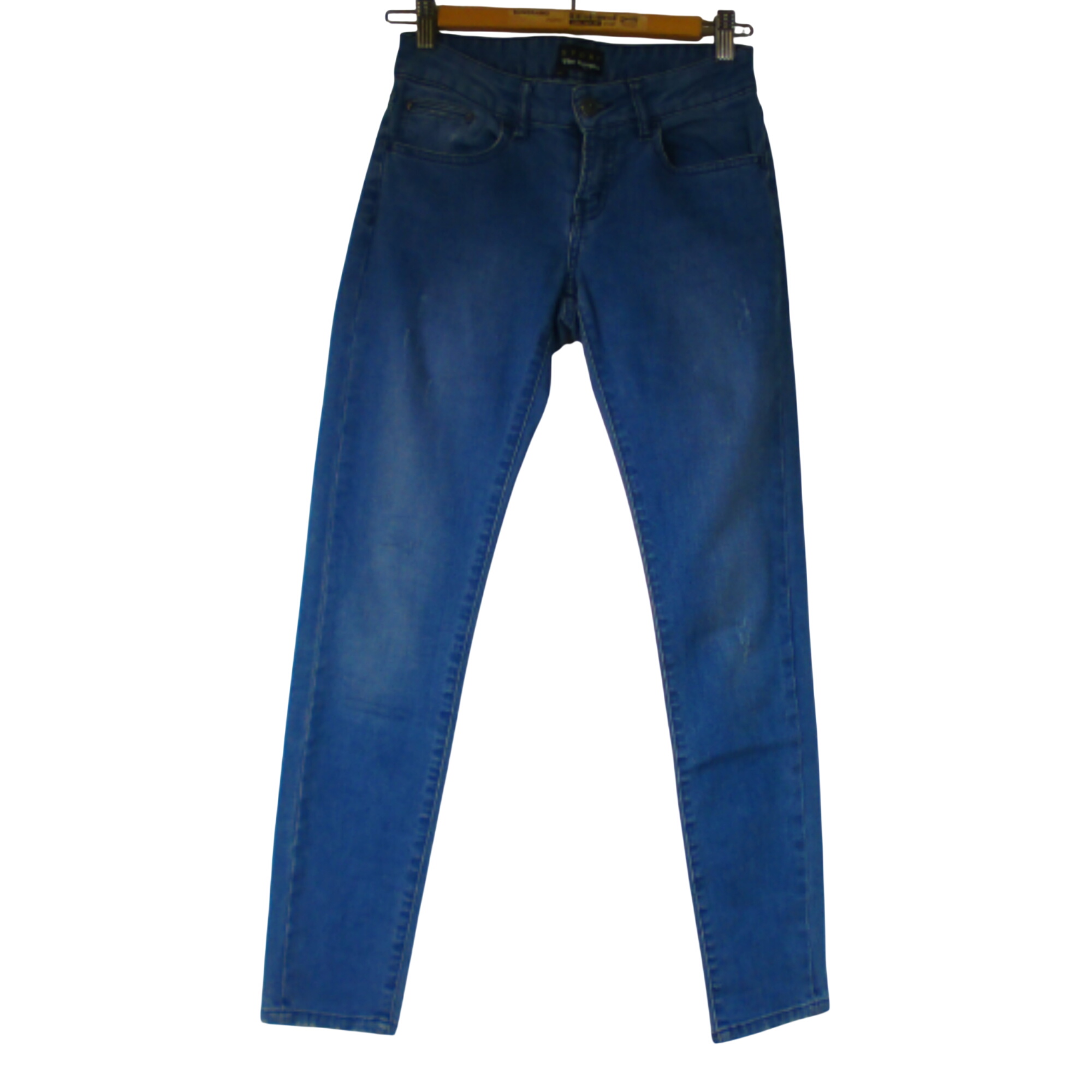 Pantalon THE KOOPLES, jean bleu, taille 35 (étiquette : 25) Très bon état -  reconditionné disponible sur Label Emmaüs