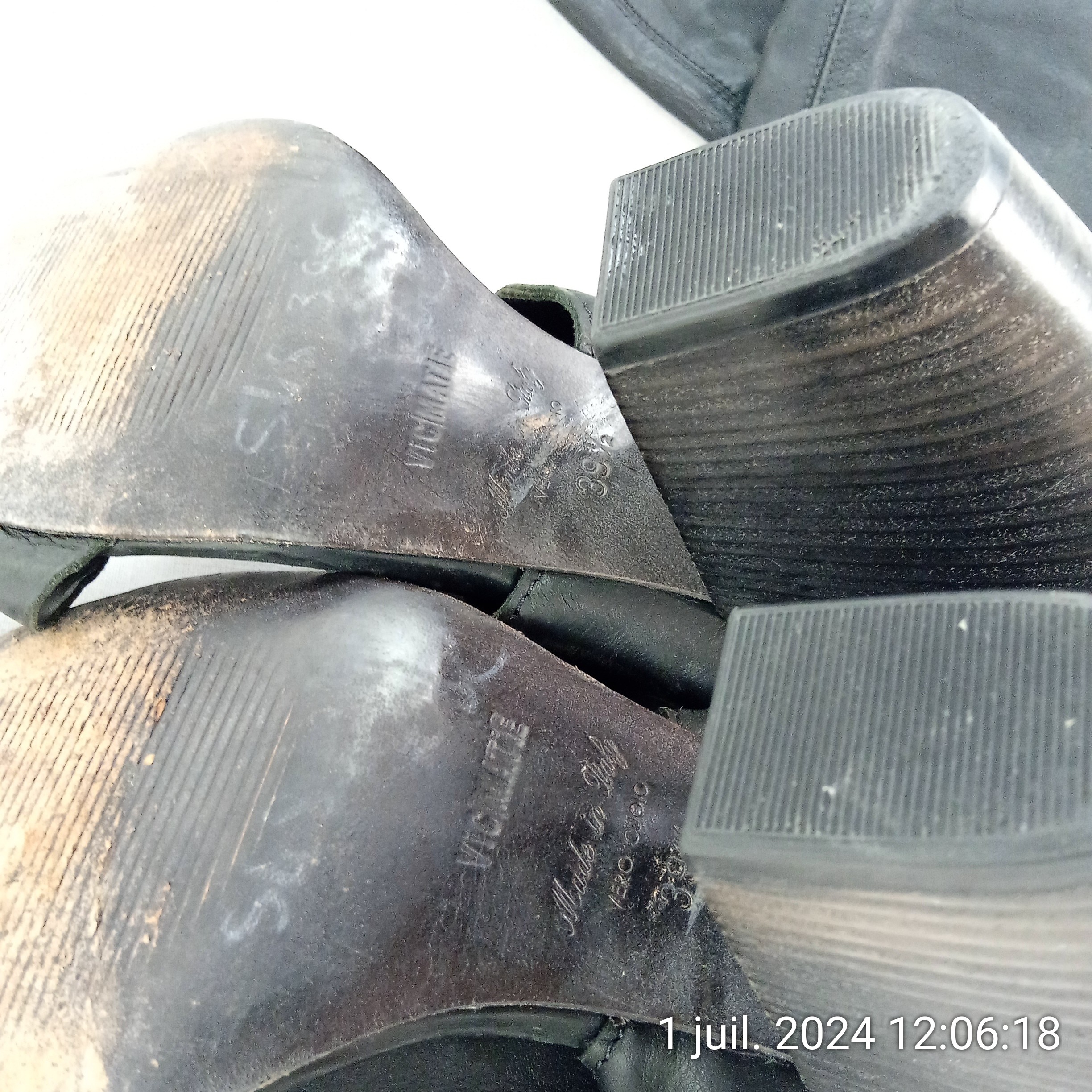 VIC MATIE CUOIO Sandales guêtres en cuir T39,5 - Bon état - Photo 5