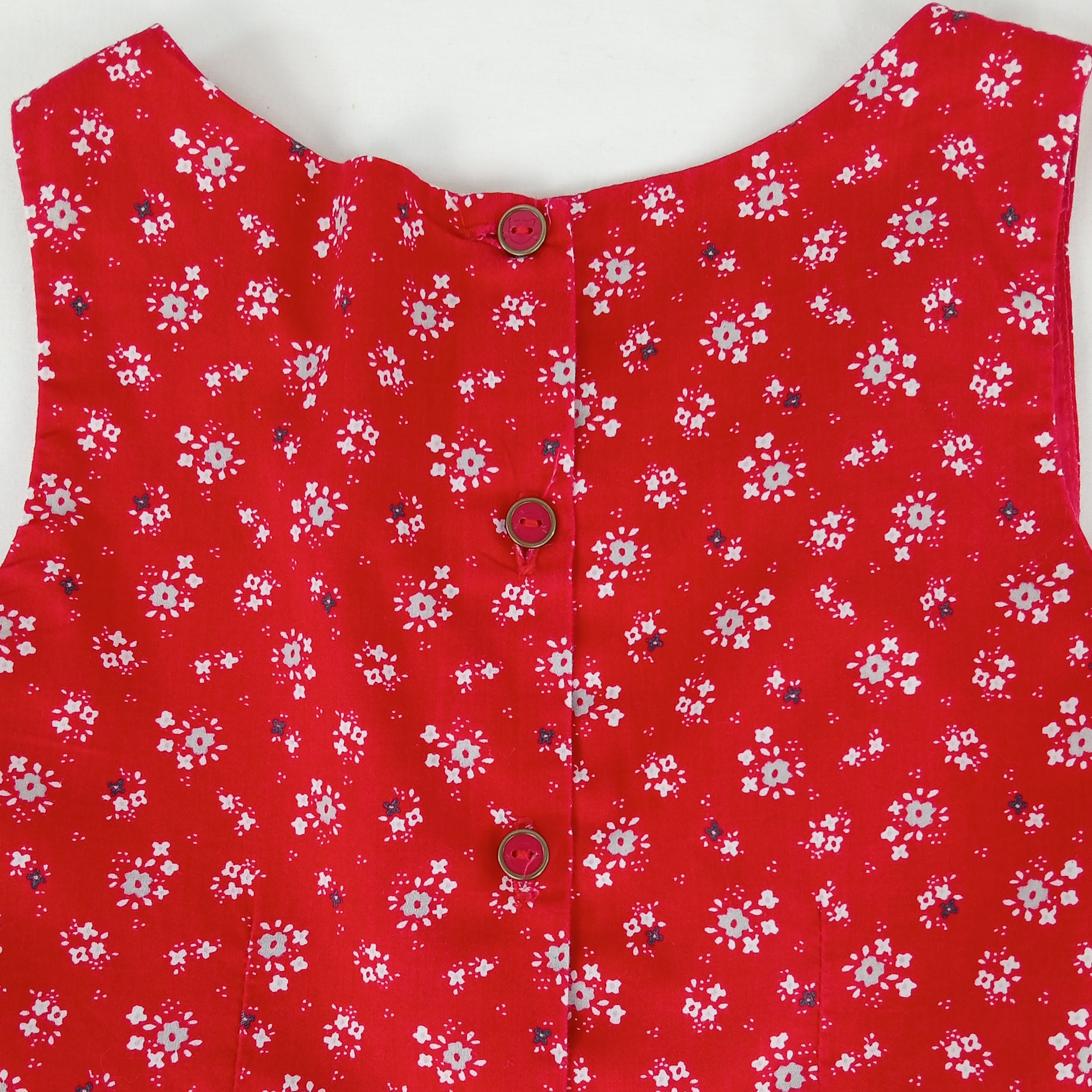 Robe enfant fille à fleurs de la marque Sergent Major à bretelles de couleur rouge taille 110 cm (5 ans) - Photo 4