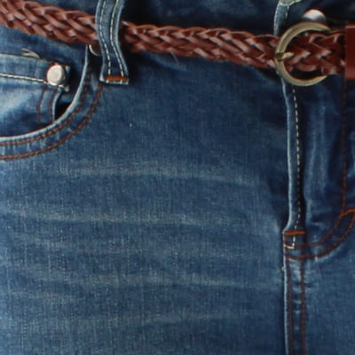 Pantacourt en jean bleu - femme - Sismix - taille 36 - Photo 3