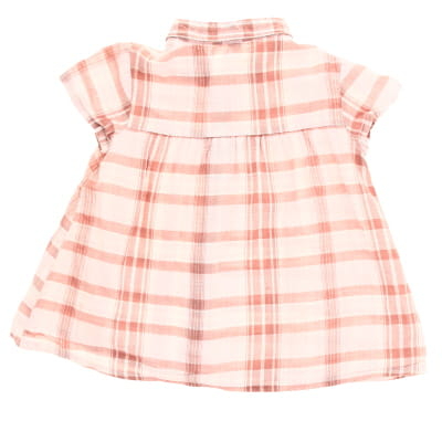 Robe Rose sans manches à carreaux fil métallisé- taille 23 M - Photo 1