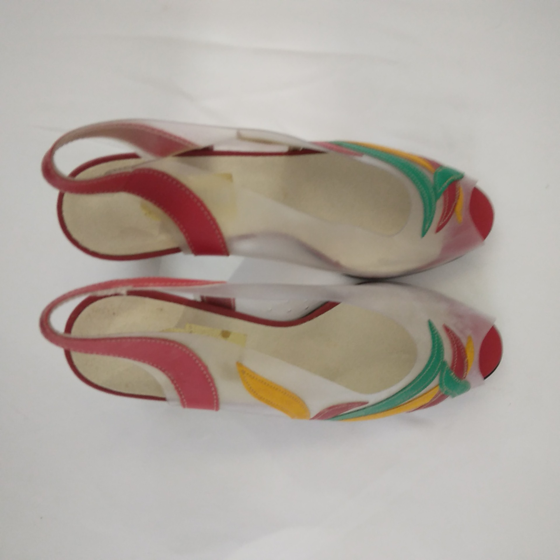 Voir photo 3 de Chaussures à talon multicolores, Rifle, Christian chaussures - 37 1/2 Chaussures à talon multicolores, Rifle, Christian chaussures - 37 1/2 Très bon état - Vue 3 -