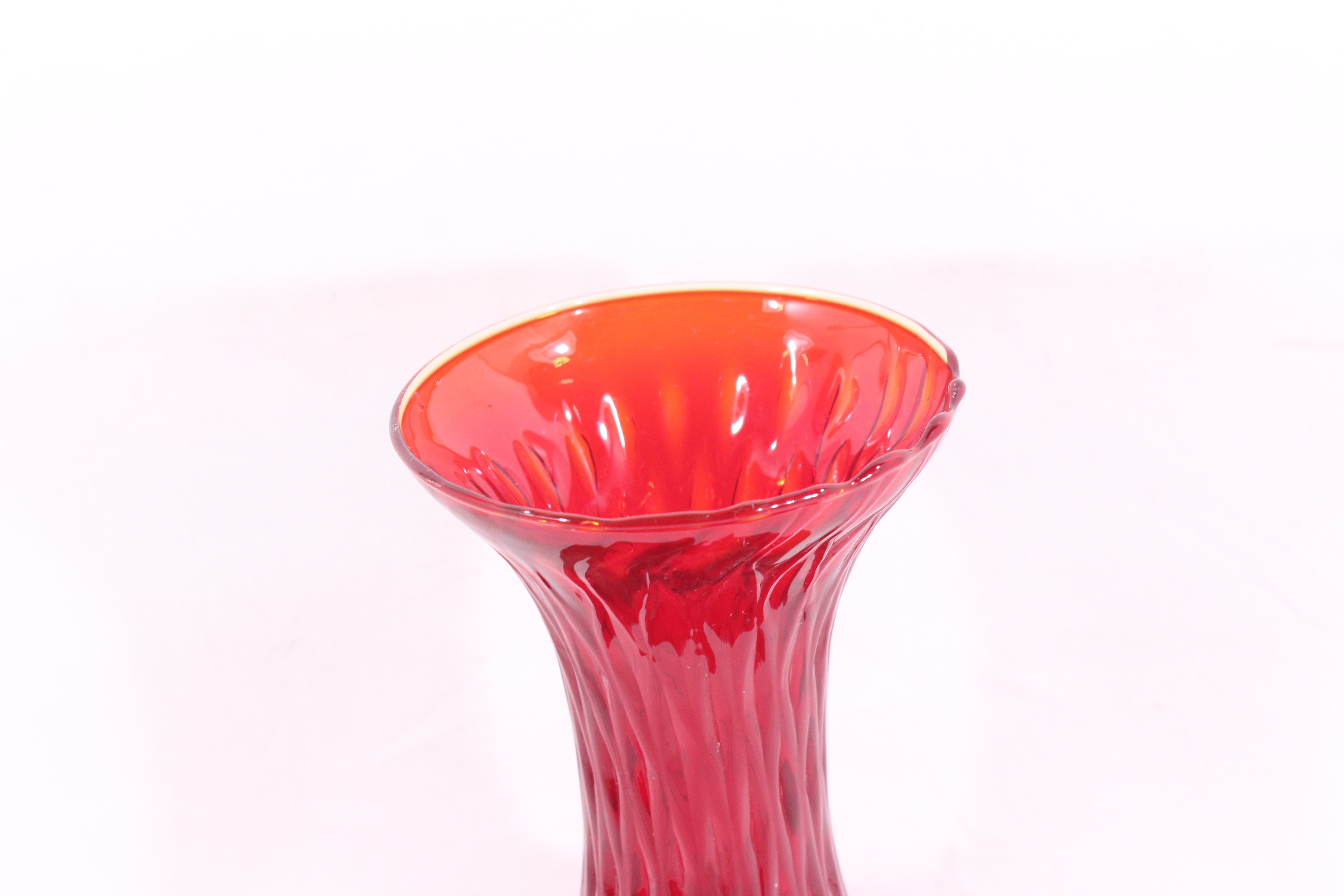 Voir photo 7 de Vase en verre Italien / Style Empoli - Années 60 Vase en verre Italien / Style Empoli - Années 60 Bon état - Vue 7 -