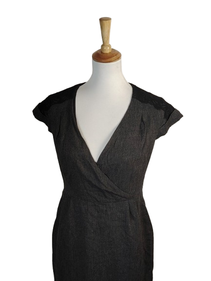 Caroll robe coupe tailleur sans manches encolure cache-coeur - Taille 38/M - Photo 2