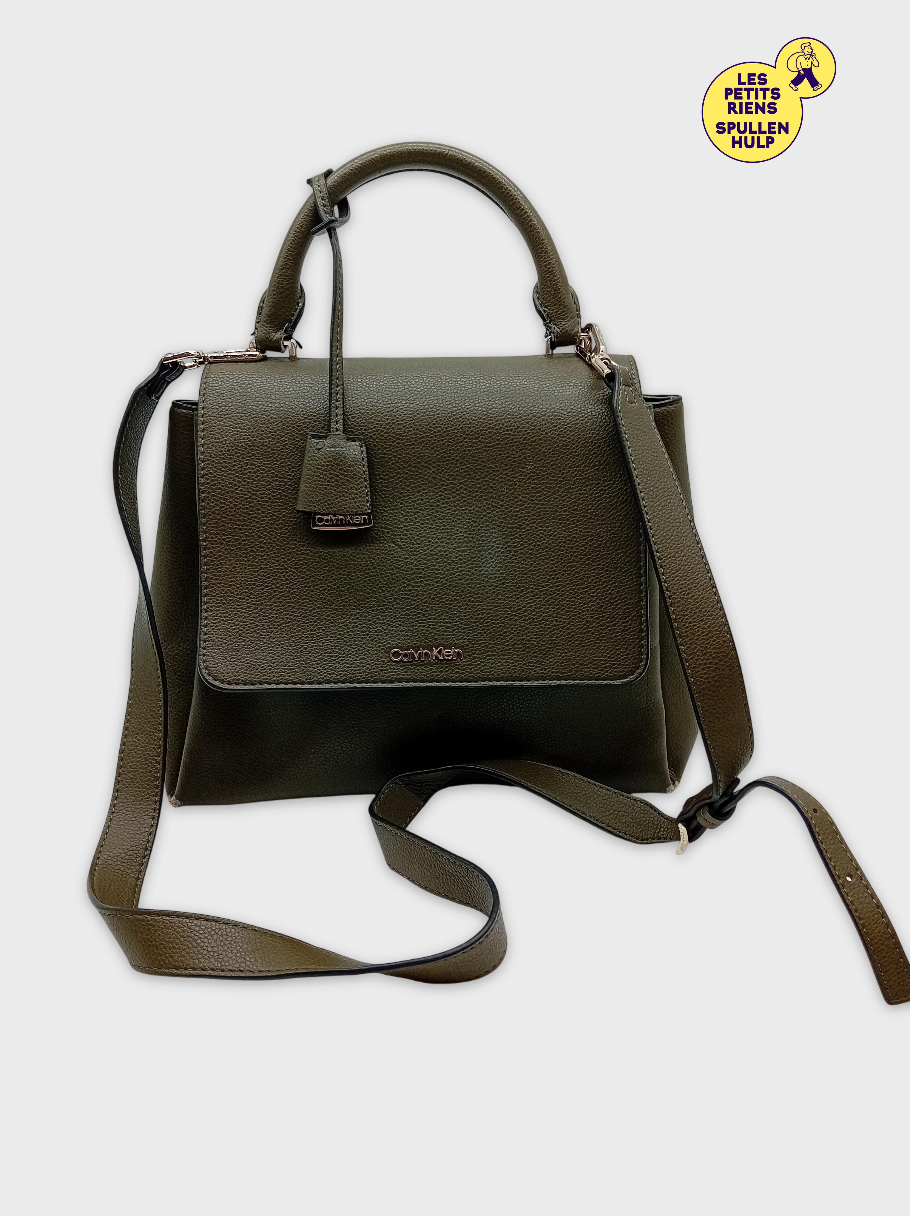 Sac Bandoulière Kaki Calvin Klein Élégant Et Polyvalent Adulte (T4708) Bon état - Vue 2 - 