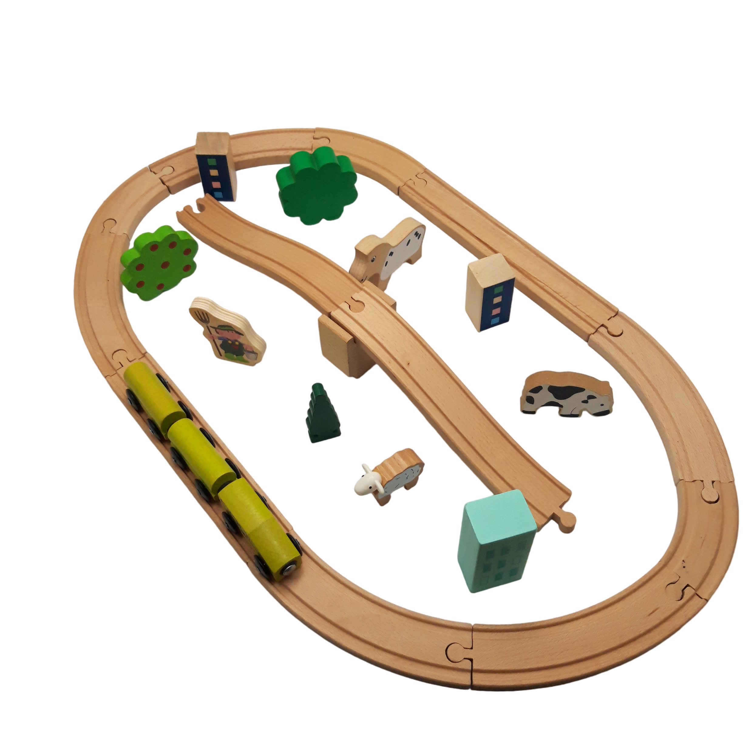 Circuit de train en bois Ikea Bon état -  reconditionné disponible sur Label Emmaüs