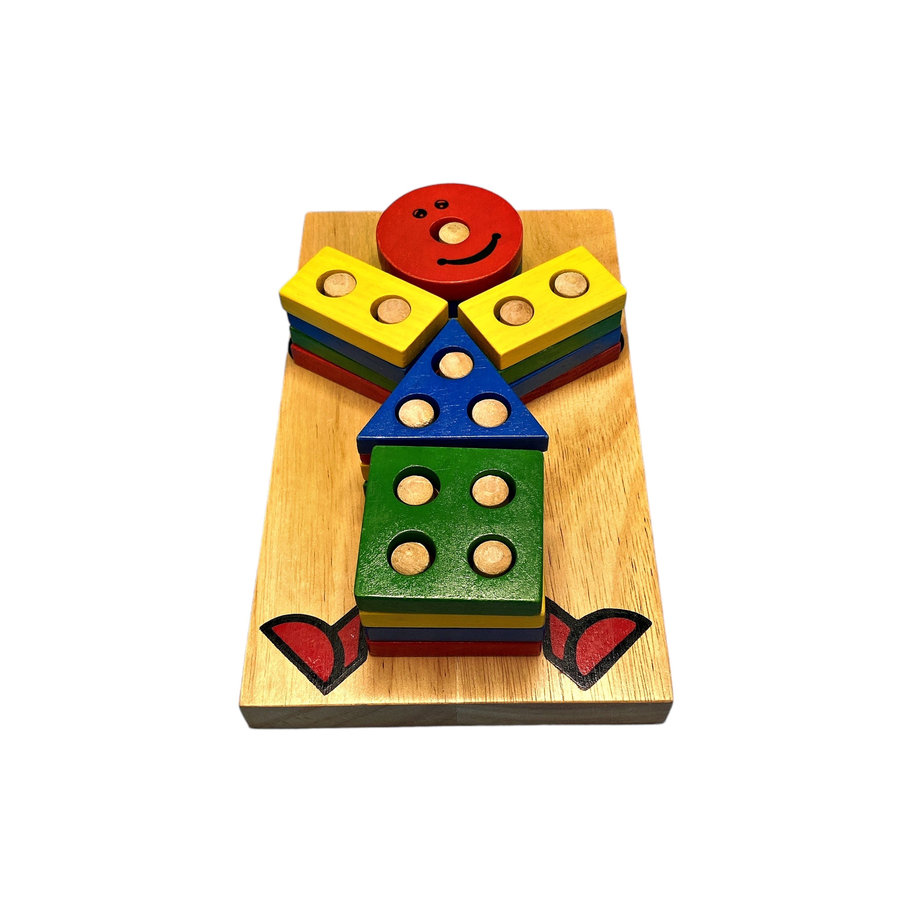 Puzzle de formes et de couleurs de clown coloré  - Vue 3 - 