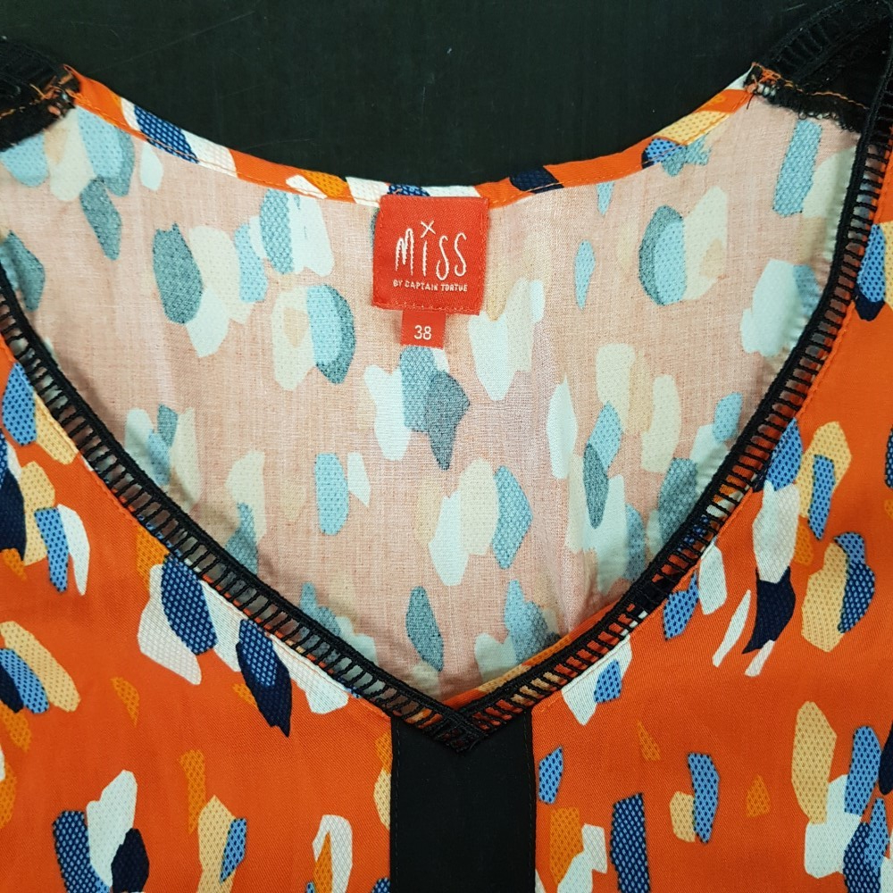 Robe orange vif imprimée - MISS CAPTAIN - Taille 38 - Photo 6