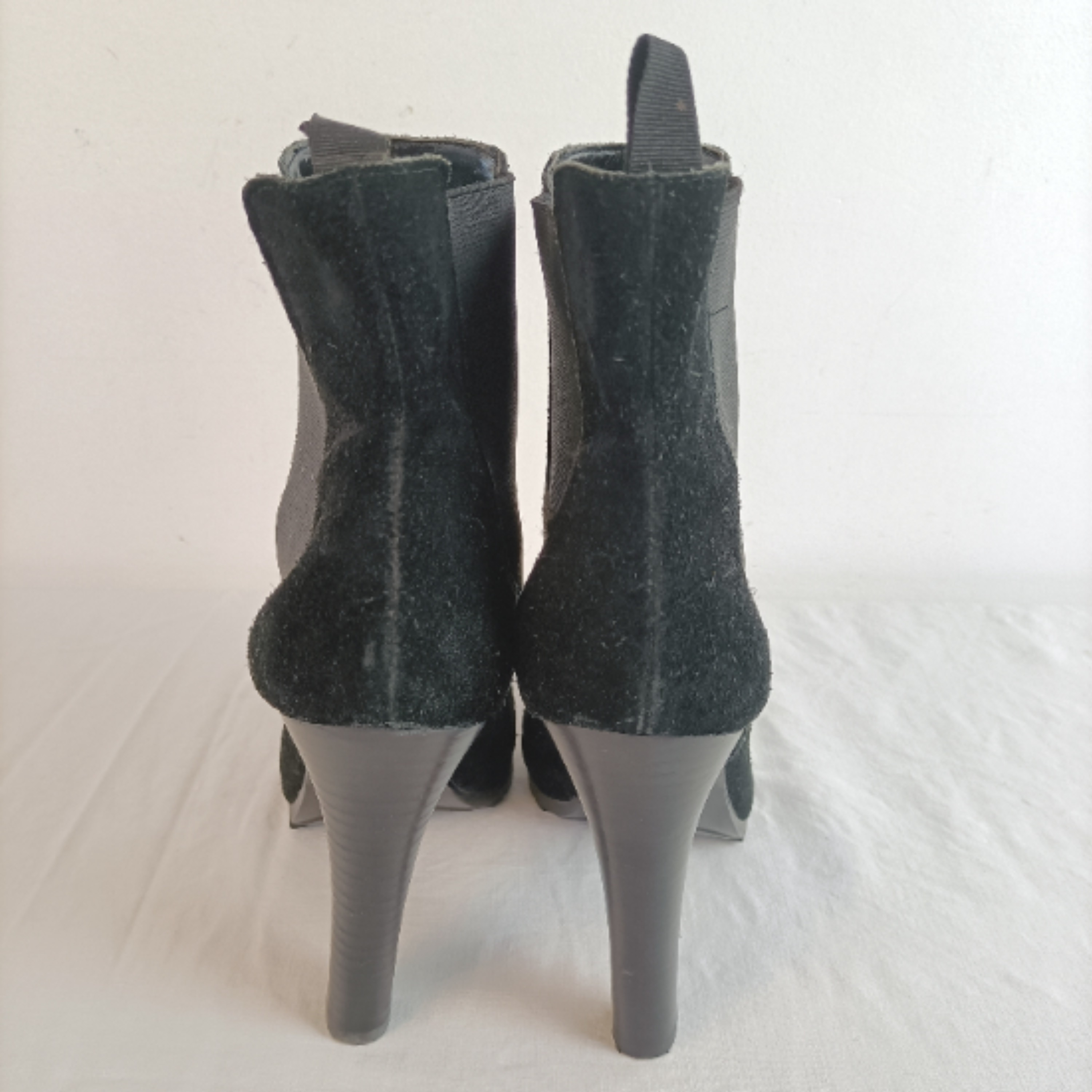 Bottines à talon en daim noir Ralf Lauren - 42 - Photo 3