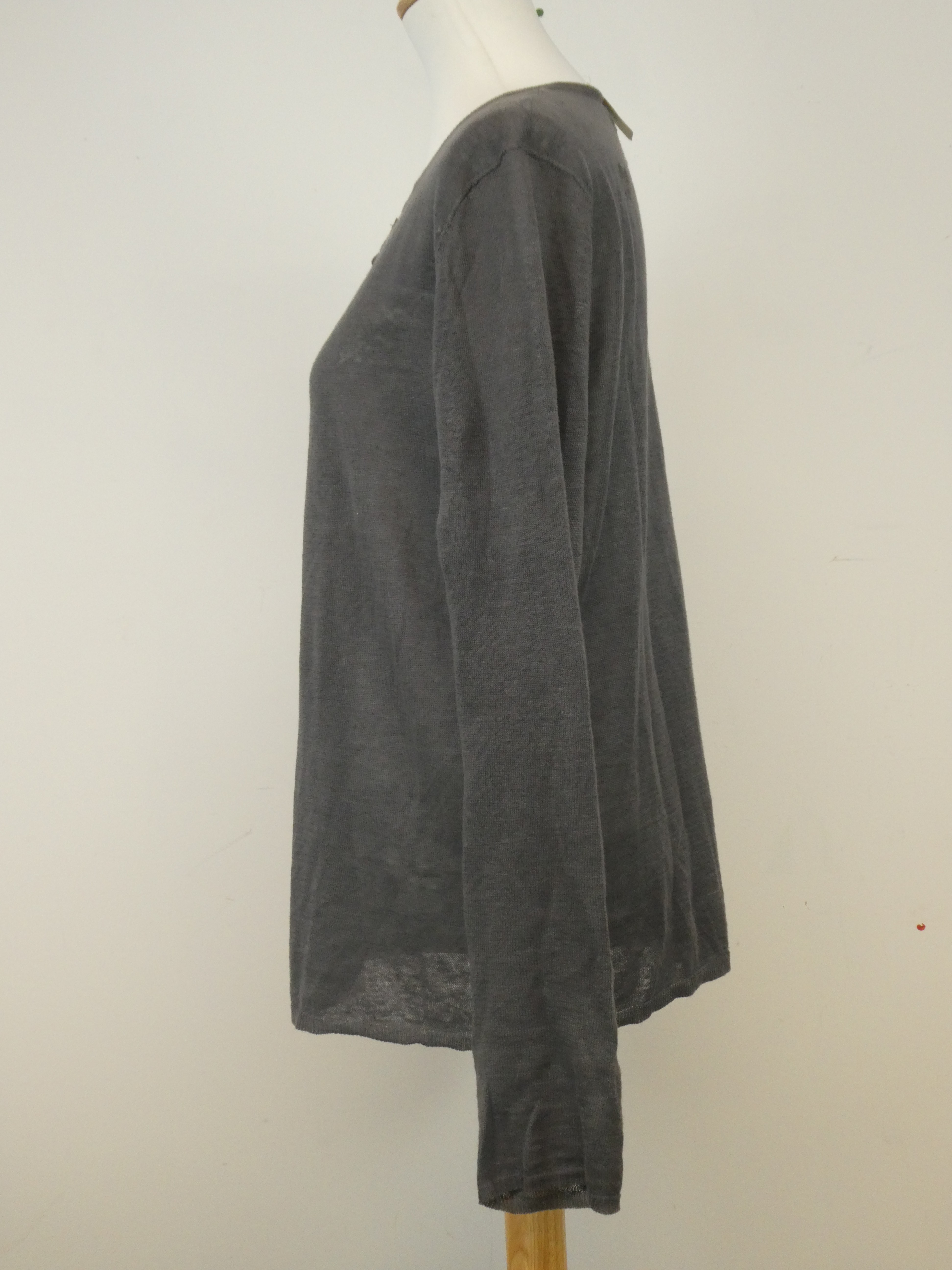 Zadig & Voltaire pull fin boutonné manches longues en lin - Taille S - Photo 7