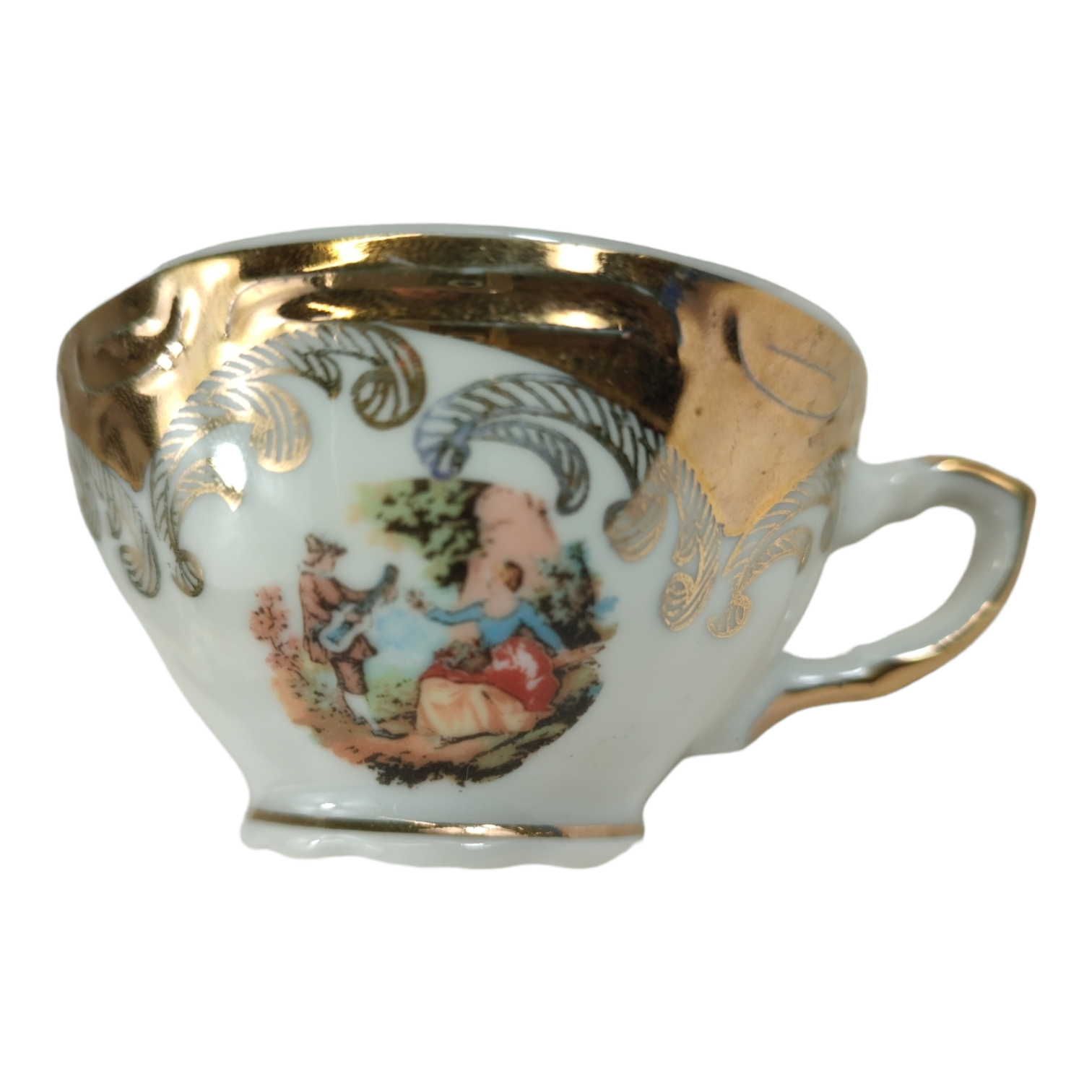 Service à café porcelaine fine "DN Porcellana" origine Espagne Bon état - Vue 3 - 